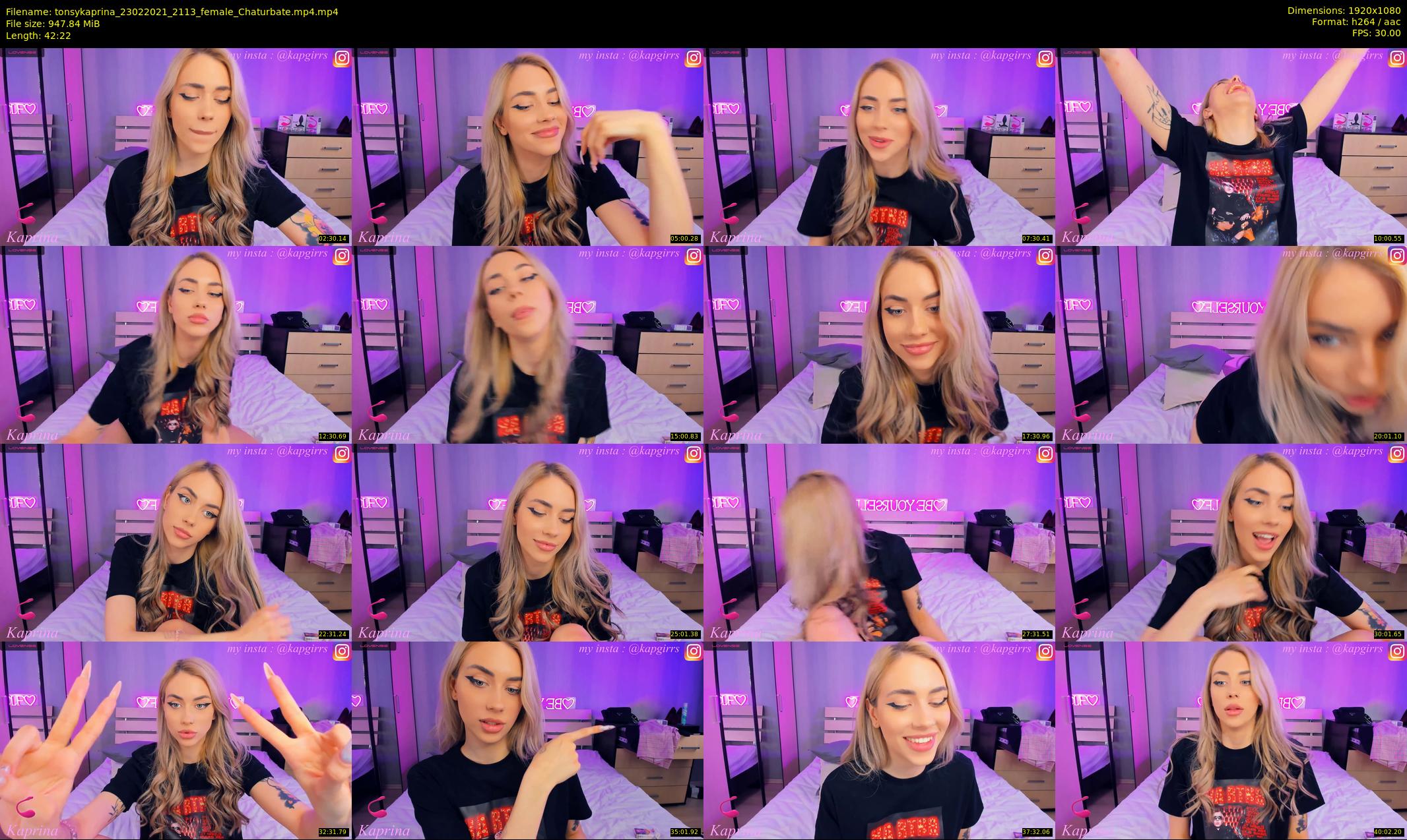 tonsykaprina — 43 minute Chaturbate couple cam show recording, 1080p, Feb 23, 2021
