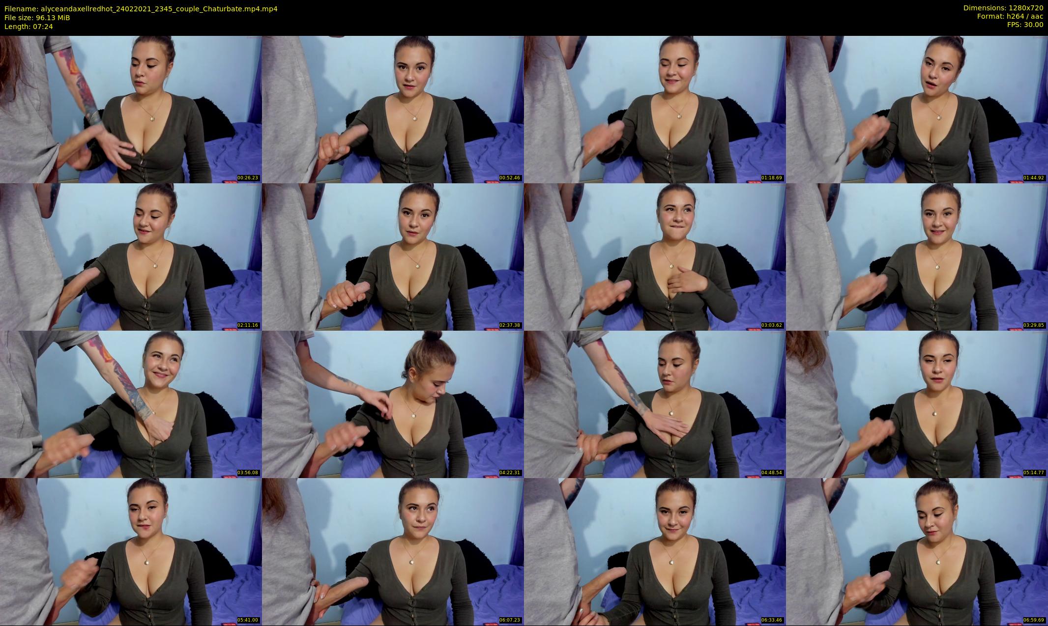 alyceandaxellredhot — 8 minute Chaturbate couple cam show recording, 720p, Feb 24, 2021