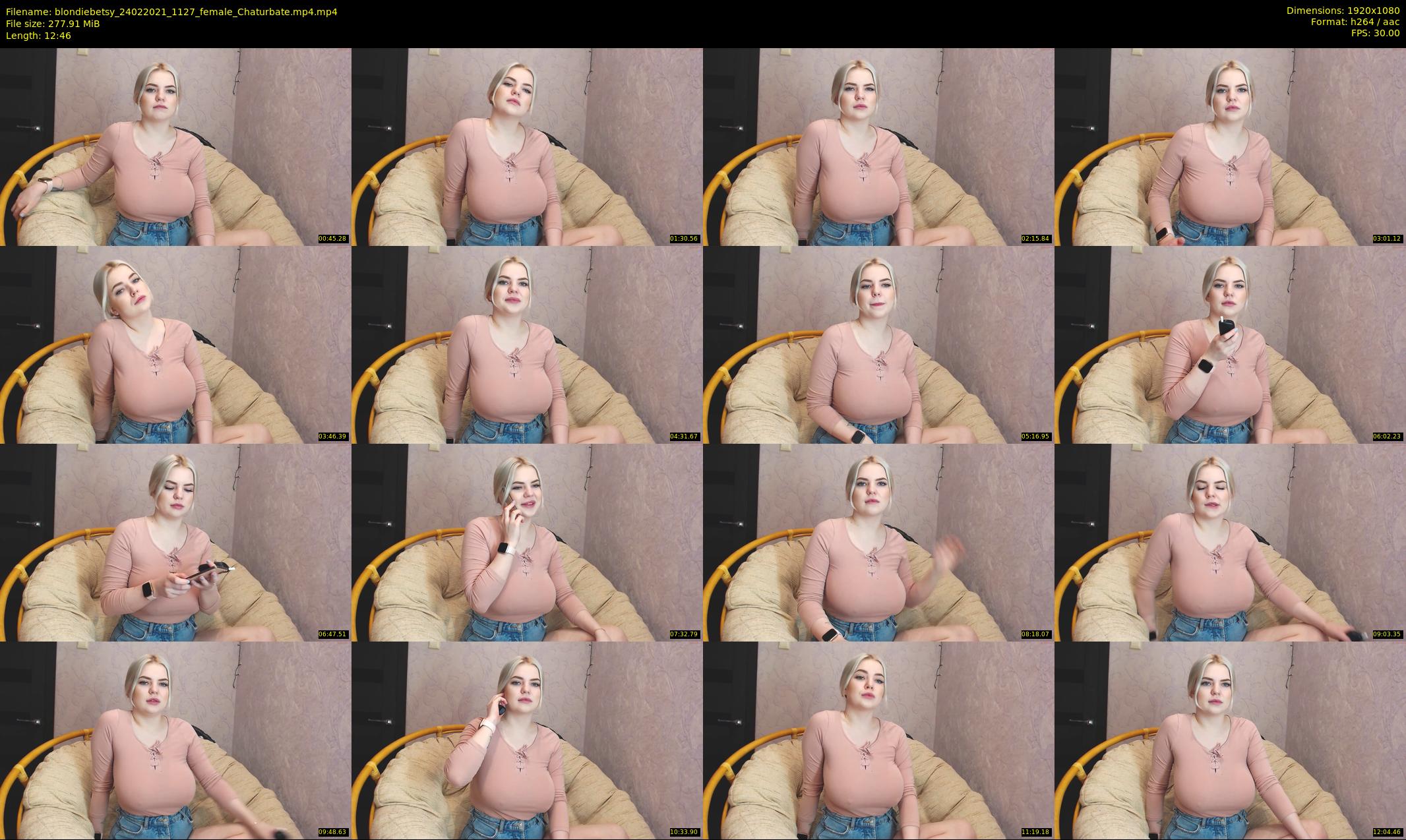 blondiebetsy — 13 minute Chaturbate female cam show recording, 1080p, Feb 24, 2021