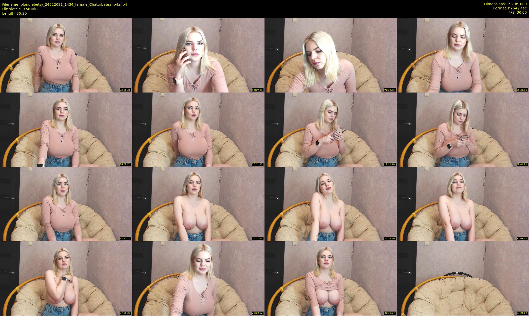 blondiebetsy — 36 minute Chaturbate female cam show recording, 1080p, Feb 24, 2021