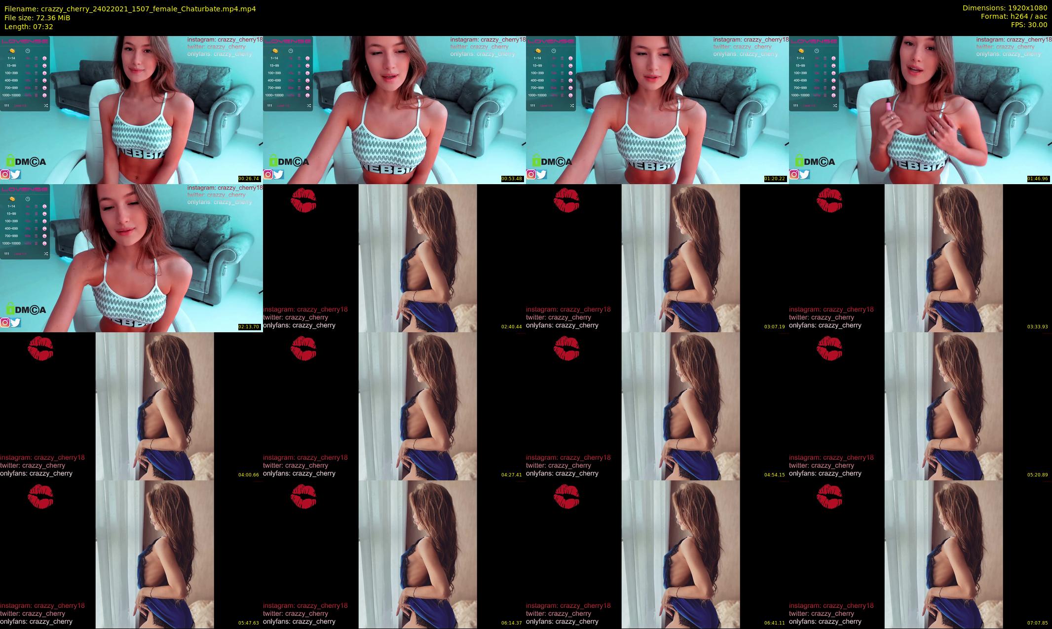 crazzy_cherry — 8 minute Chaturbate female cam show recording, 1080p, Feb 24, 2021