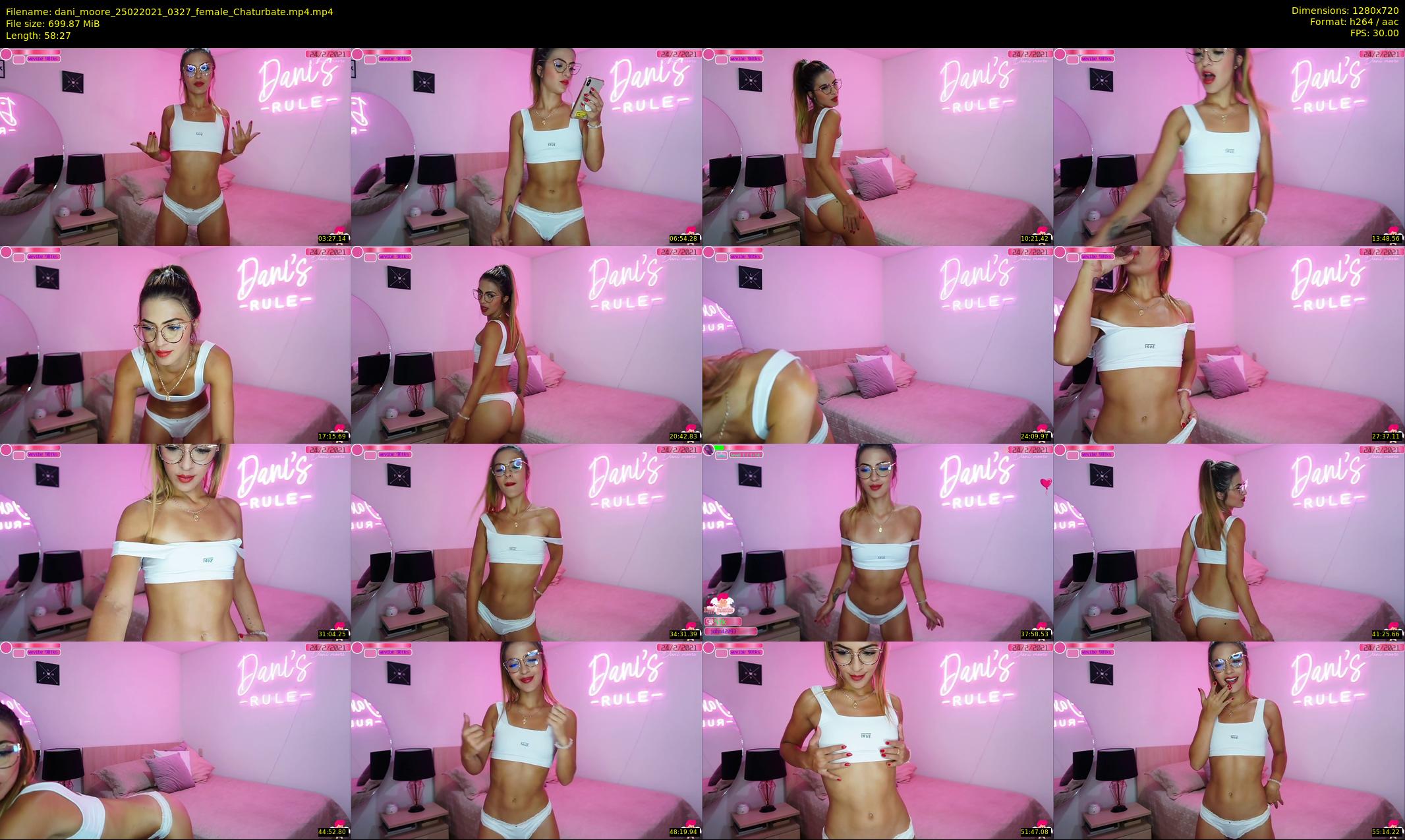 dani_moore — 59 minute Chaturbate female cam show recording, 720p, Feb 25, 2021