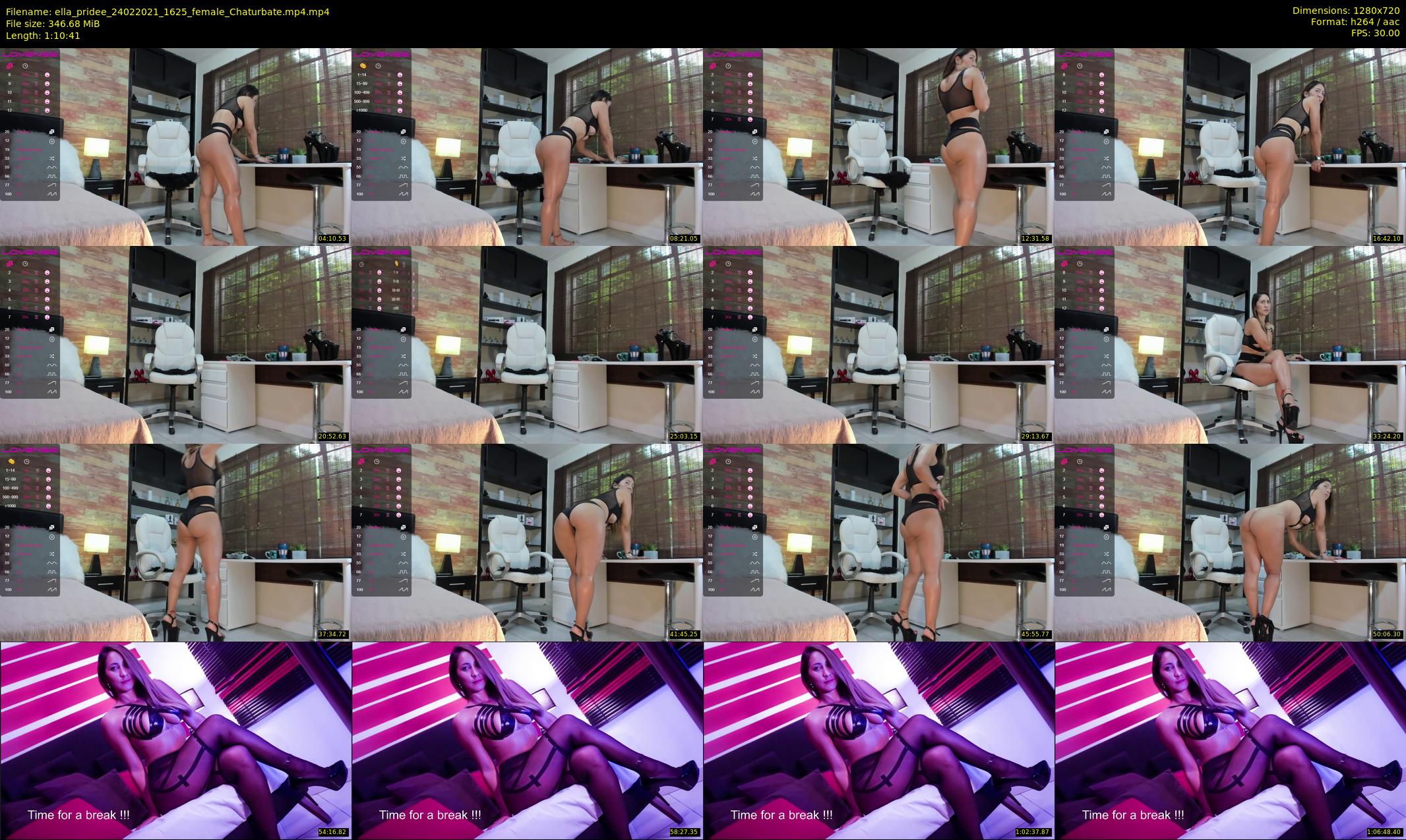 ella_pridee — 71 minute Chaturbate female cam show recording, 720p, Feb 24, 2021