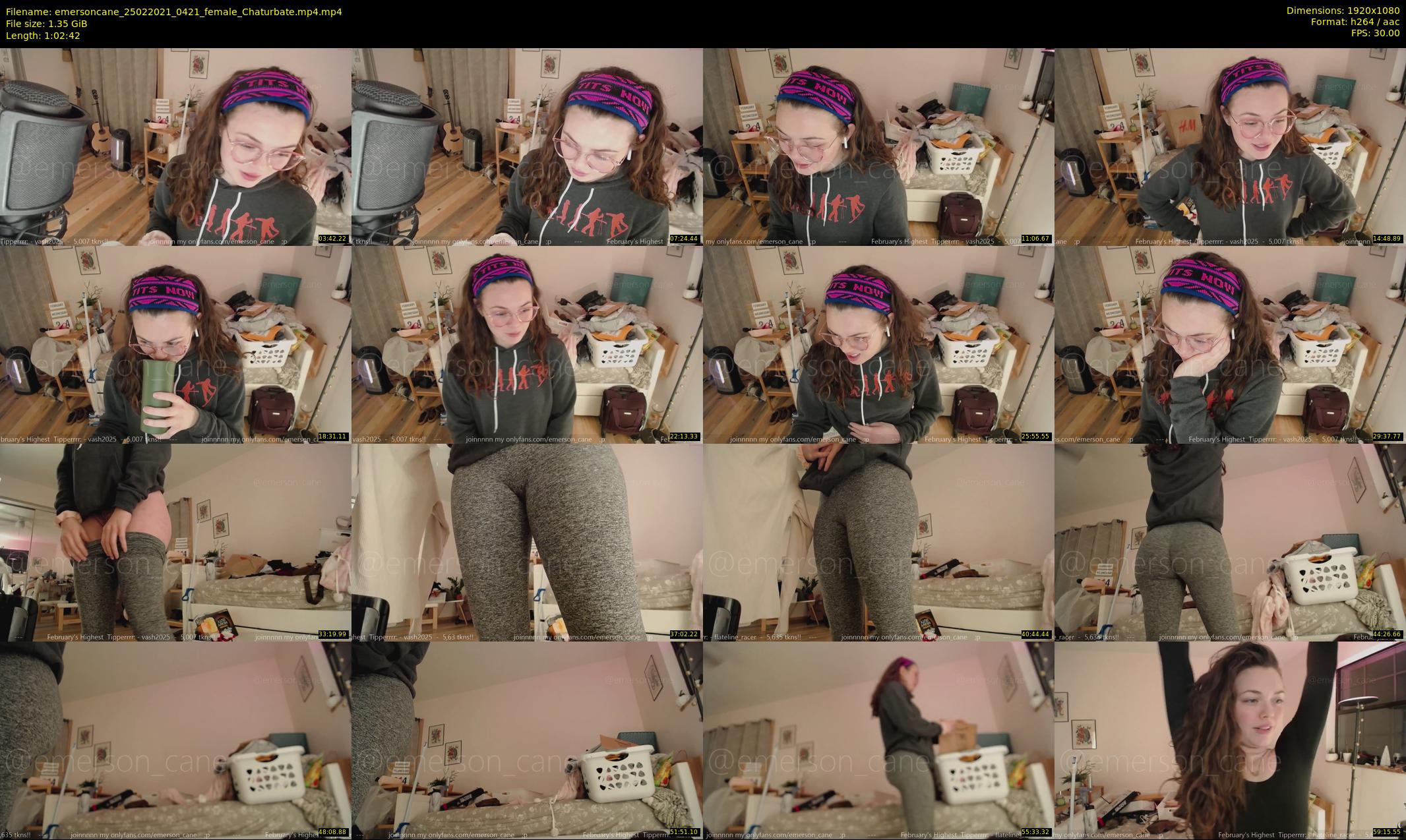 emersoncane — 63 minute Chaturbate female cam show recording, 1080p, Feb 25, 2021