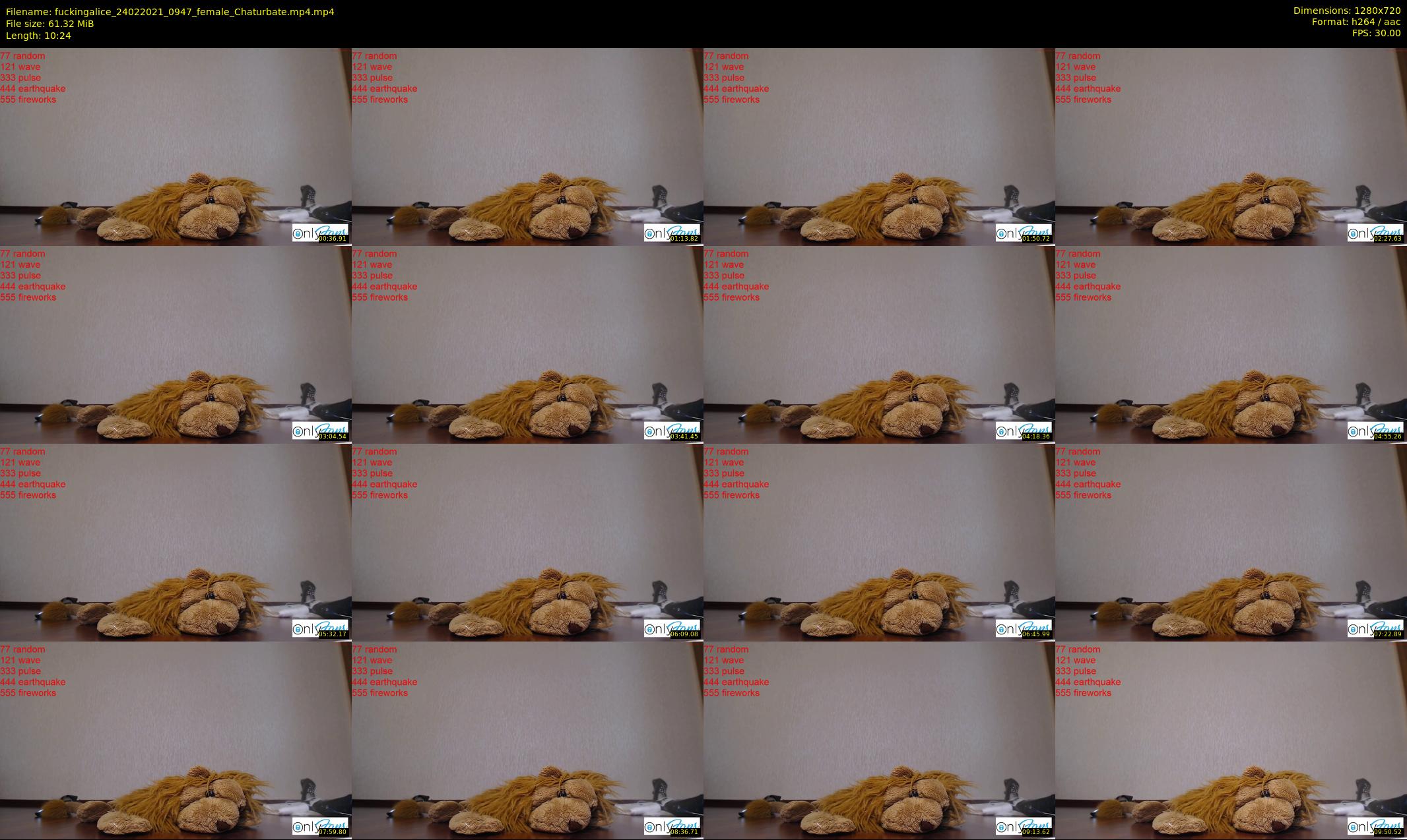 fuckingalice — 11 minute Chaturbate female cam show recording, 720p, Feb 24, 2021