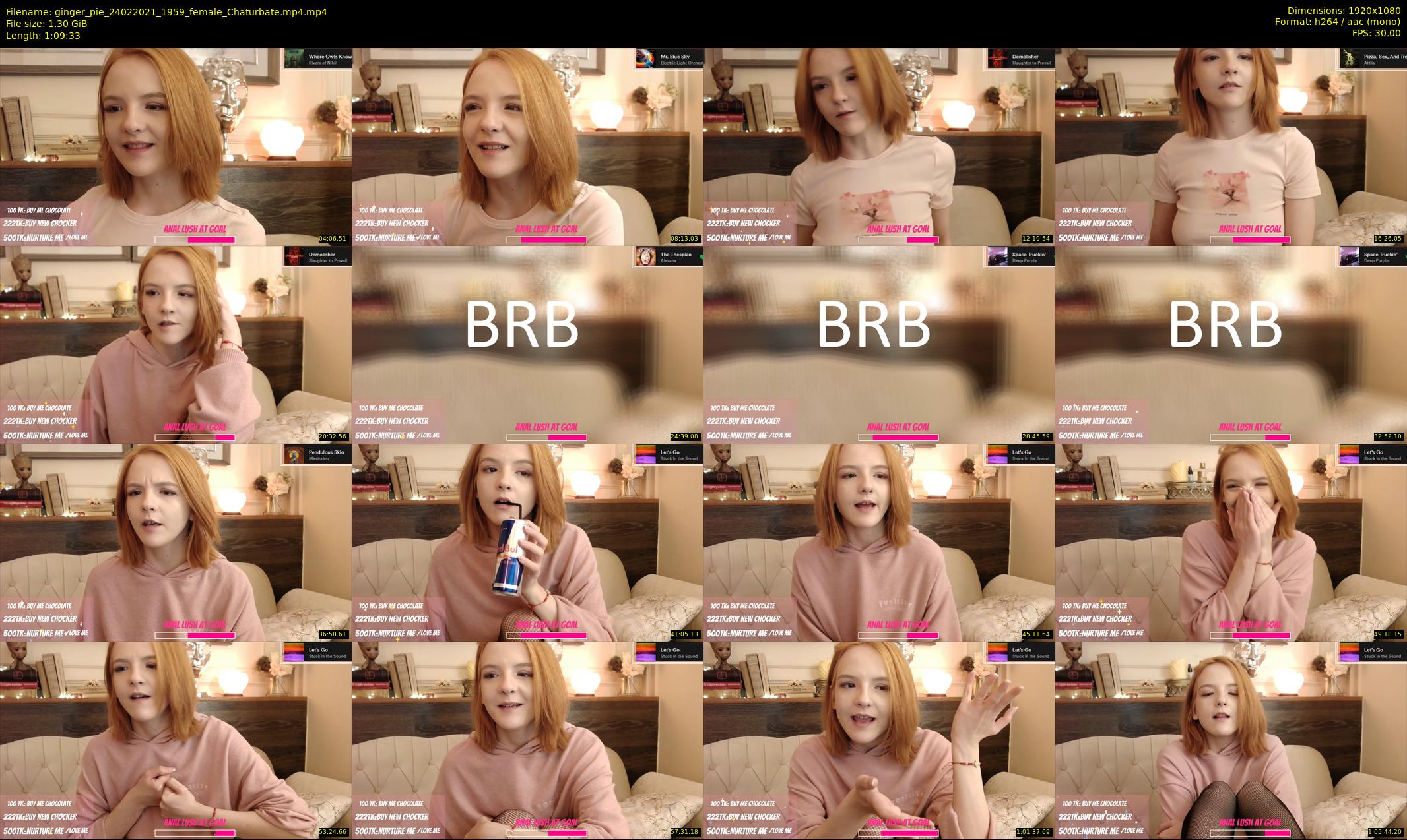 ginger_pie — 70 minute Chaturbate female cam show recording, 1080p, Feb 24, 2021