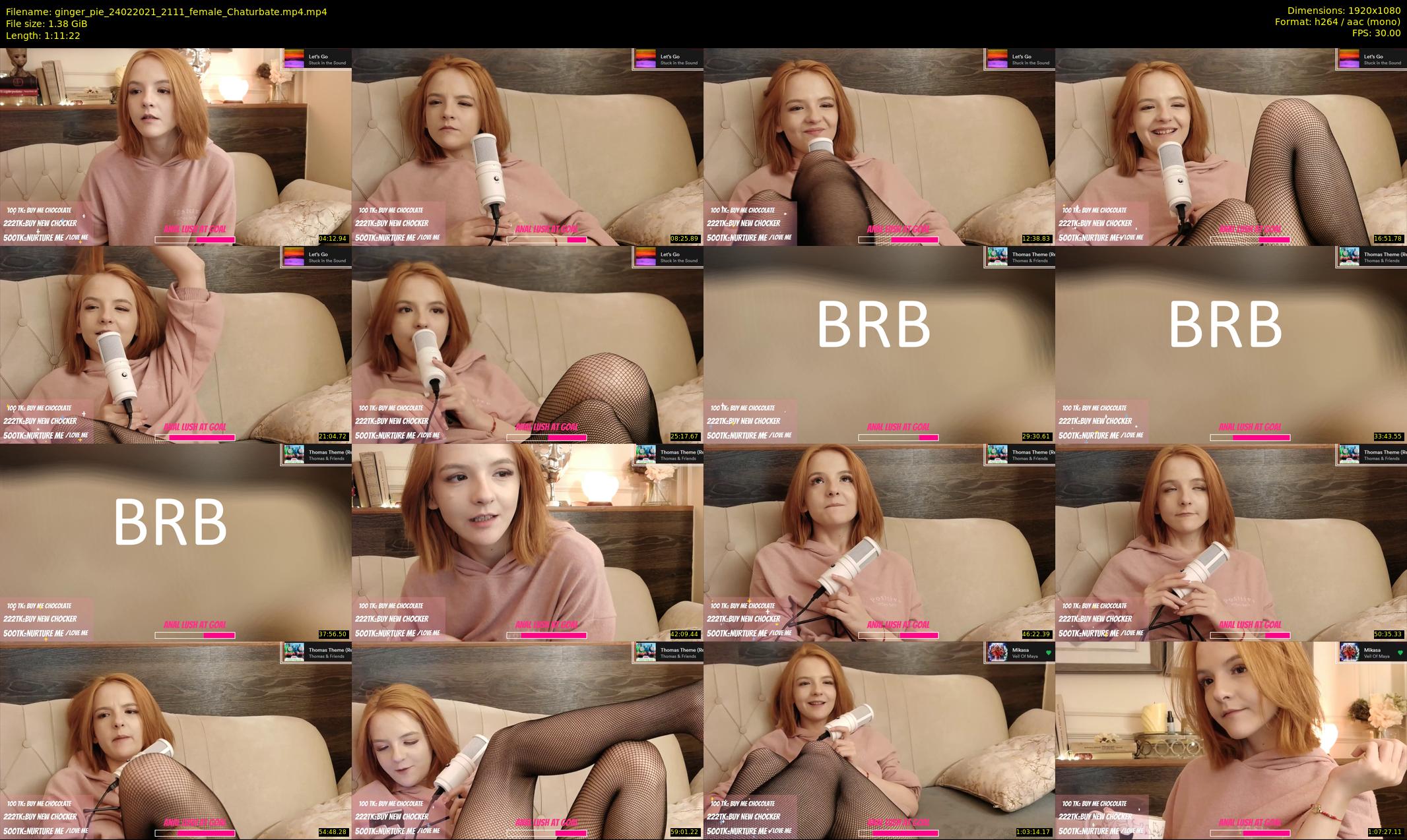 ginger_pie — 72 minute Chaturbate female cam show recording, 1080p, Feb 24, 2021