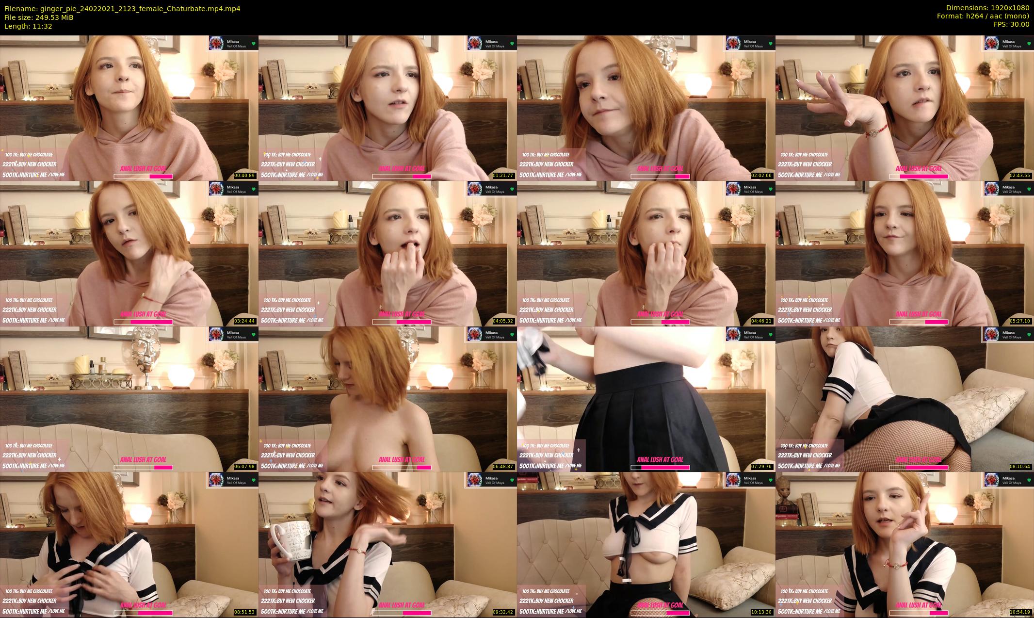 ginger_pie — 12 minute Chaturbate female cam show recording, 1080p, Feb 24, 2021