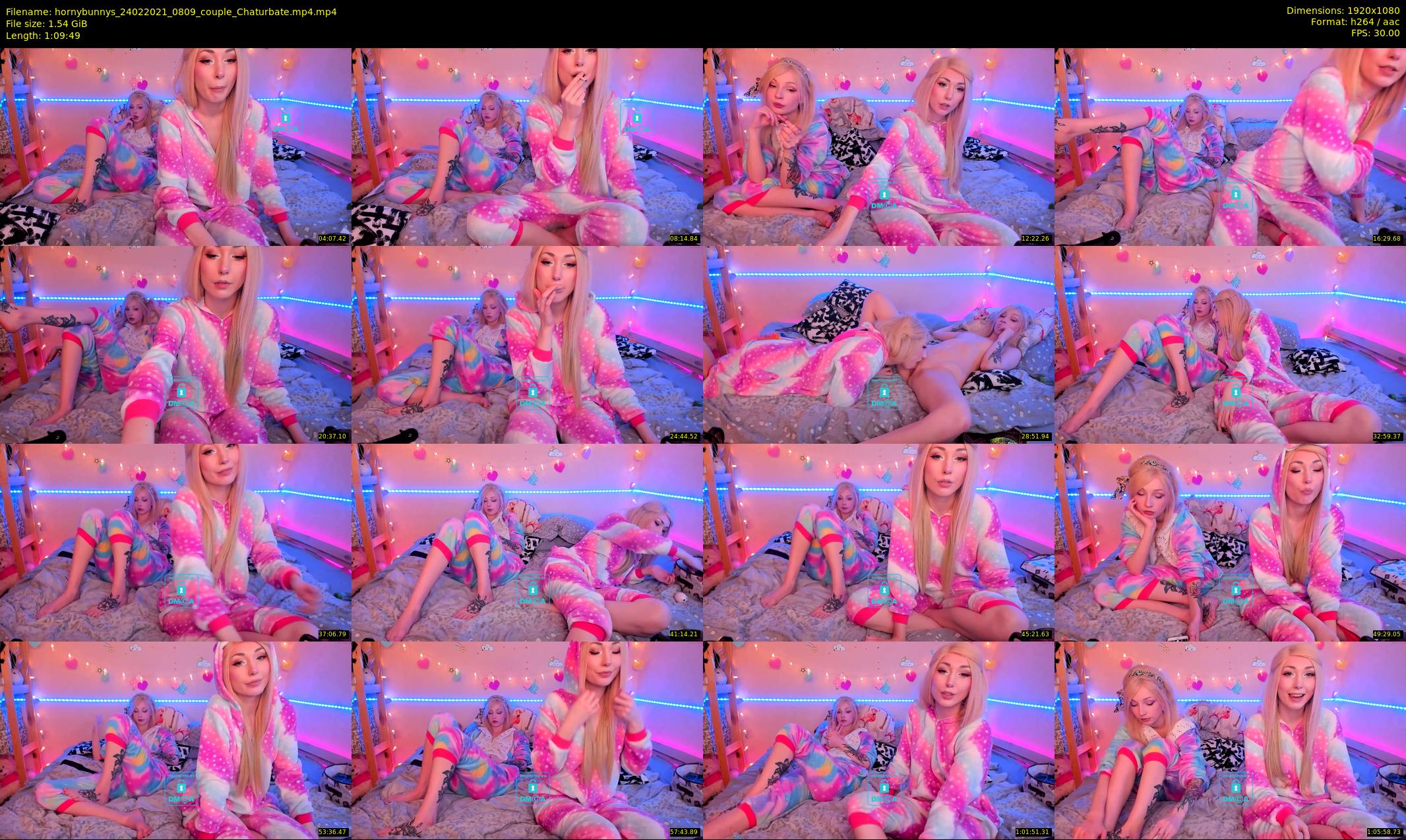 hornybunnys — 70 minute Chaturbate couple cam show recording, 1080p, Feb 24, 2021