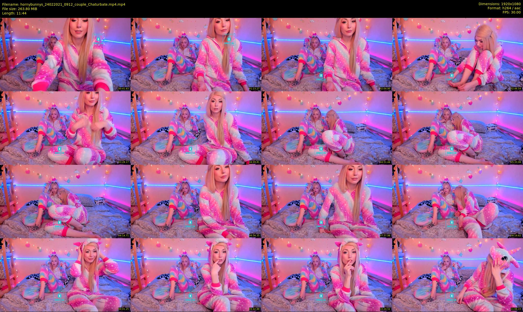 hornybunnys — 12 minute Chaturbate couple cam show recording, 1080p, Feb 24, 2021