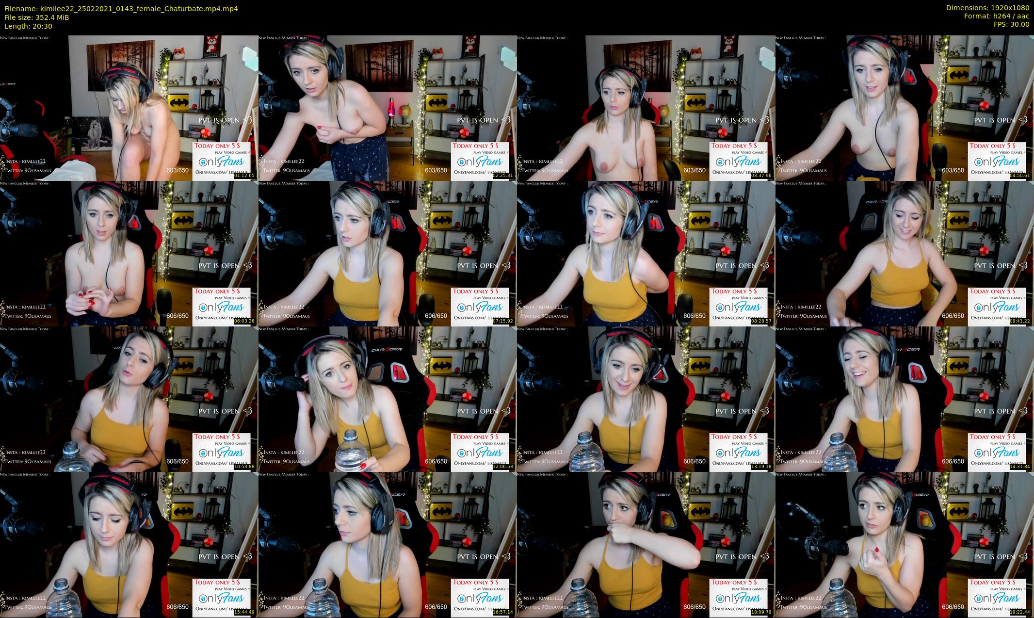 kimilee22 — 21 minute Chaturbate female cam show recording, 1080p, Feb 25, 2021