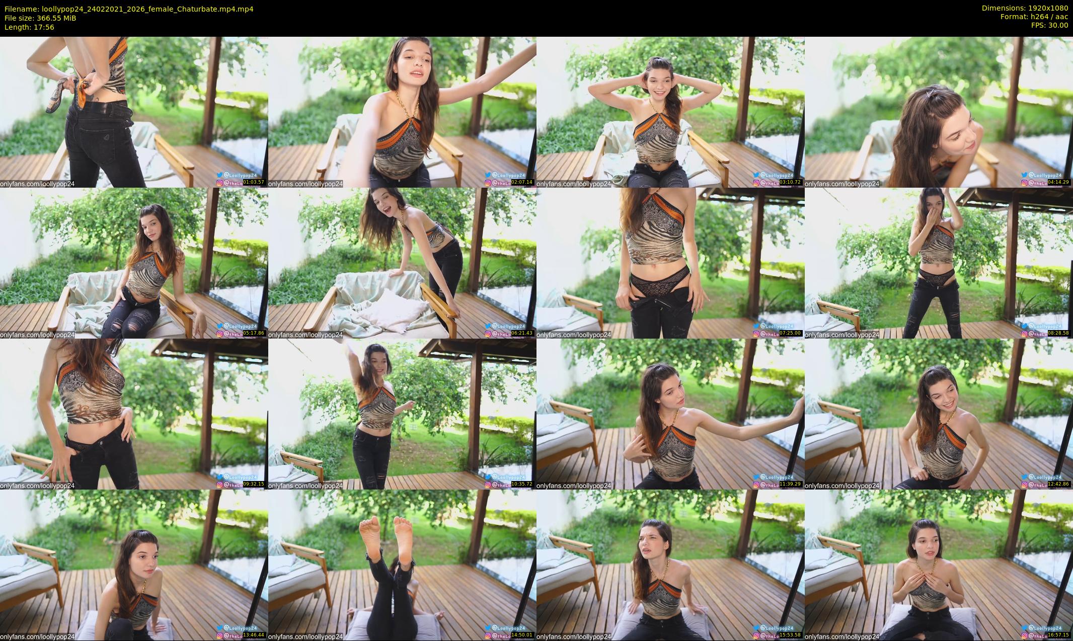 loollypop24 — 18 minute Chaturbate female cam show recording, 1080p, Feb 24, 2021
