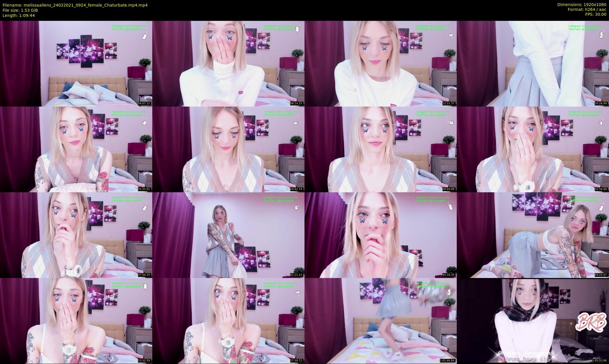 melissaallens — 70 minute Chaturbate female cam show recording, 1080p, Feb 24, 2021