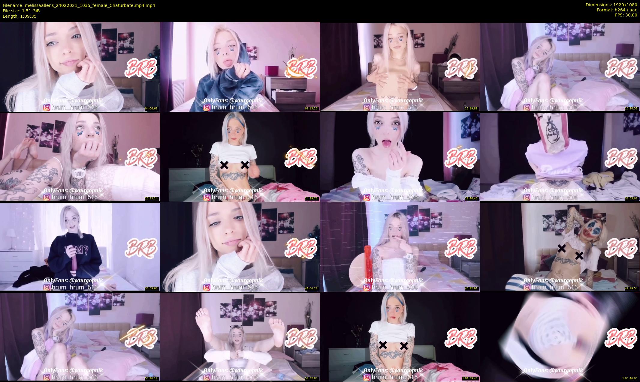 melissaallens — 70 minute Chaturbate female cam show recording, 1080p, Feb 24, 2021