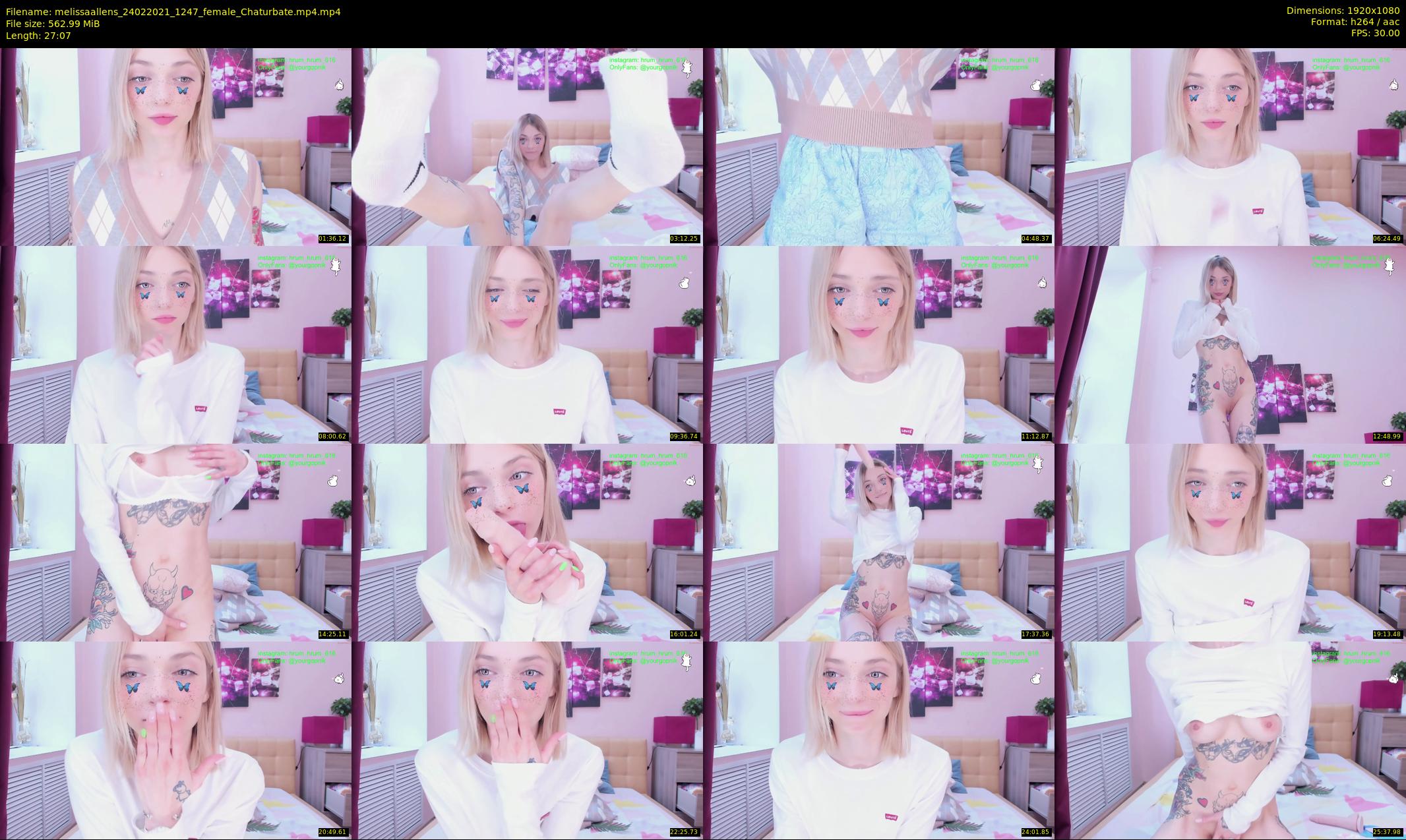 melissaallens — 28 minute Chaturbate female cam show recording, 1080p, Feb 24, 2021