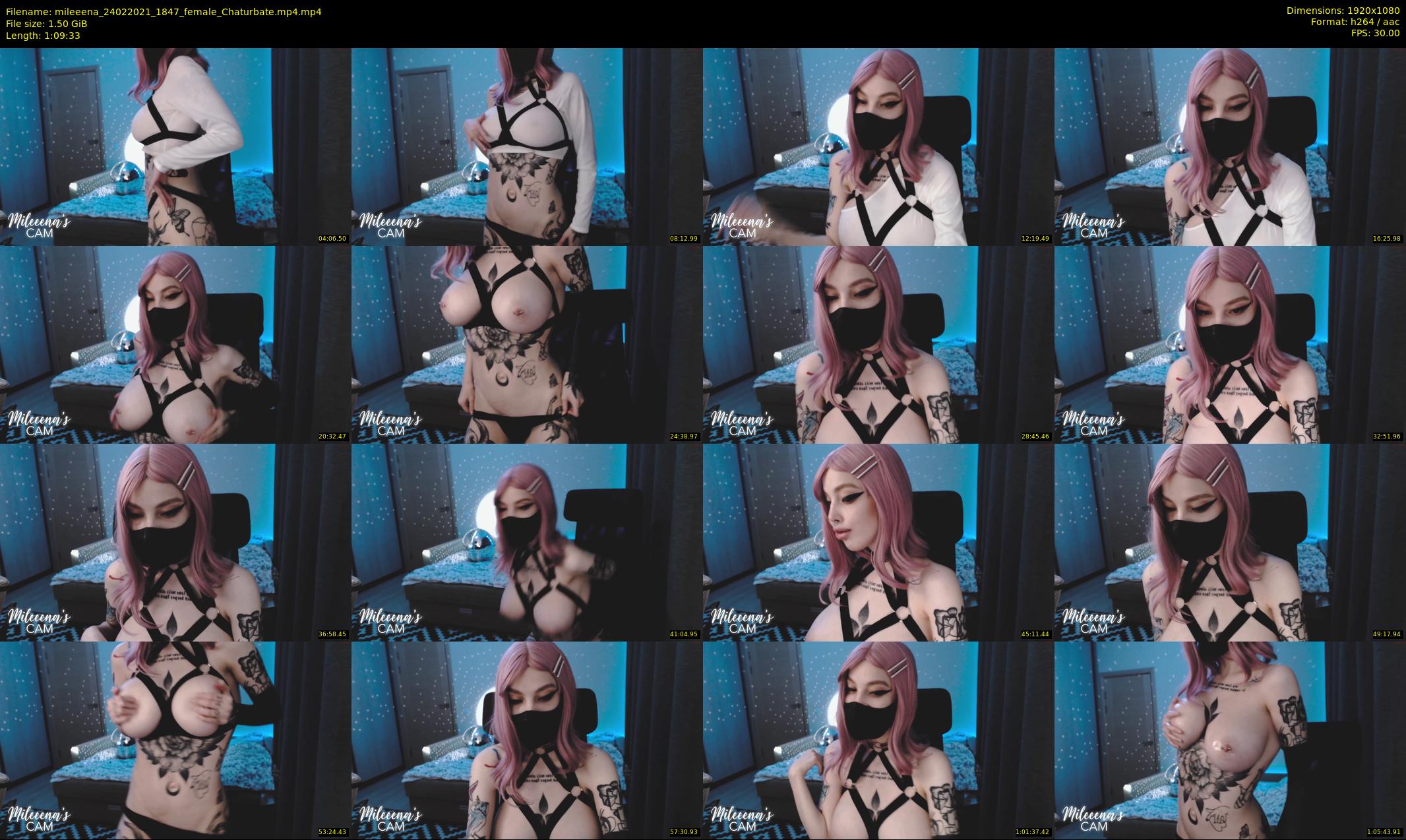 mileeena — 70 minute Chaturbate female cam show recording, 1080p, Feb 24, 2021