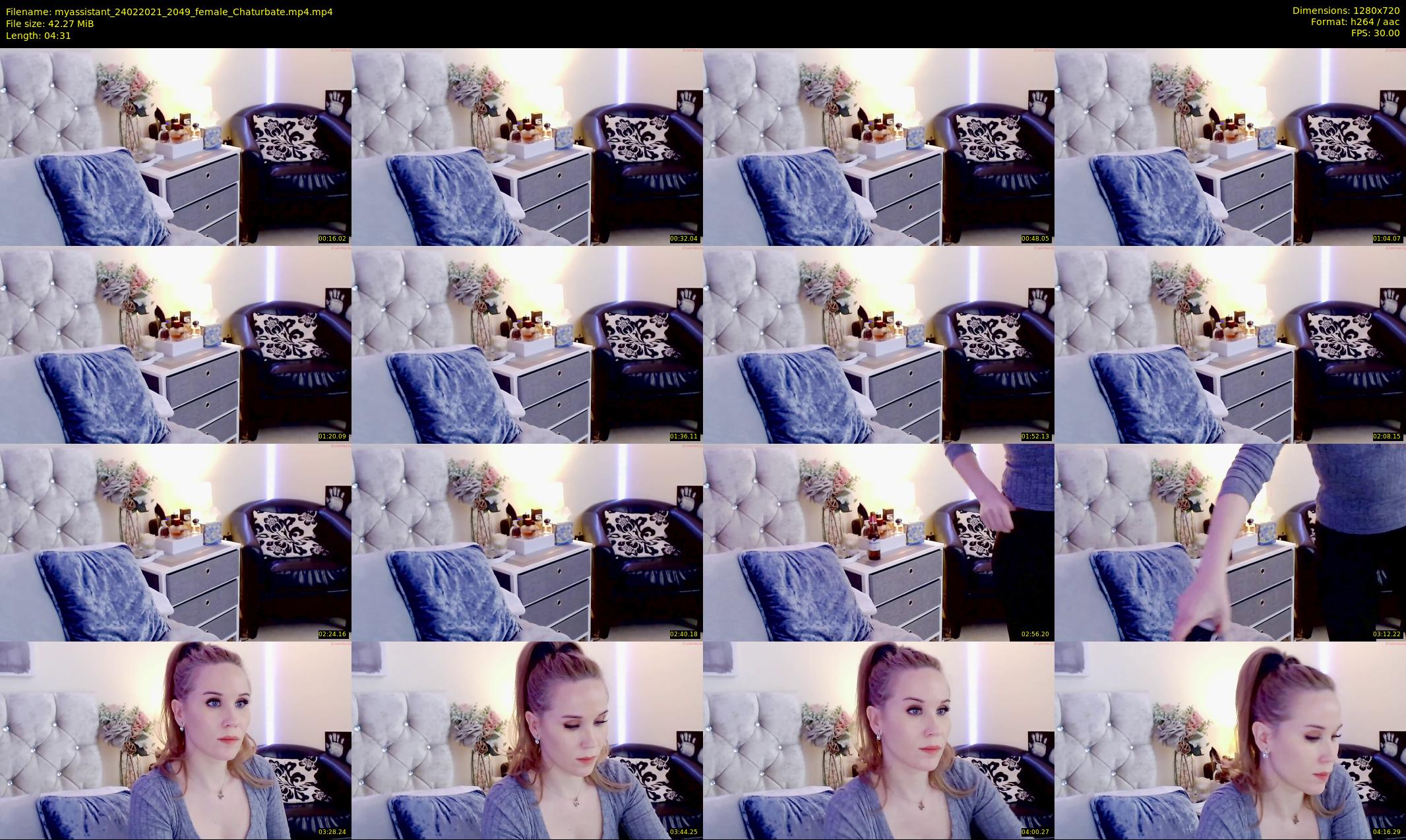 myassistant — 5 minute Chaturbate female cam show recording, 720p, Feb 24, 2021