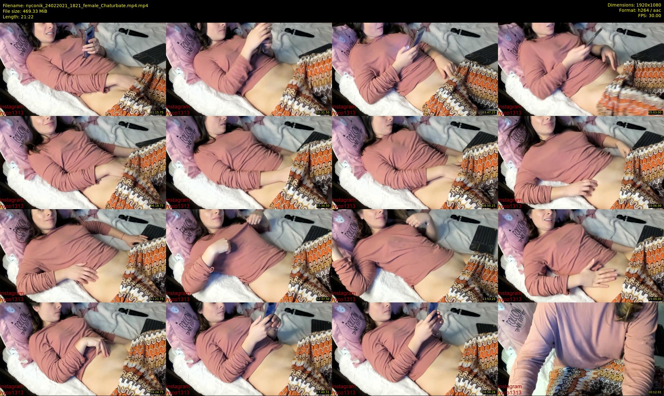 nyconik — 22 minute Chaturbate female cam show recording, 1080p, Feb 24, 2021