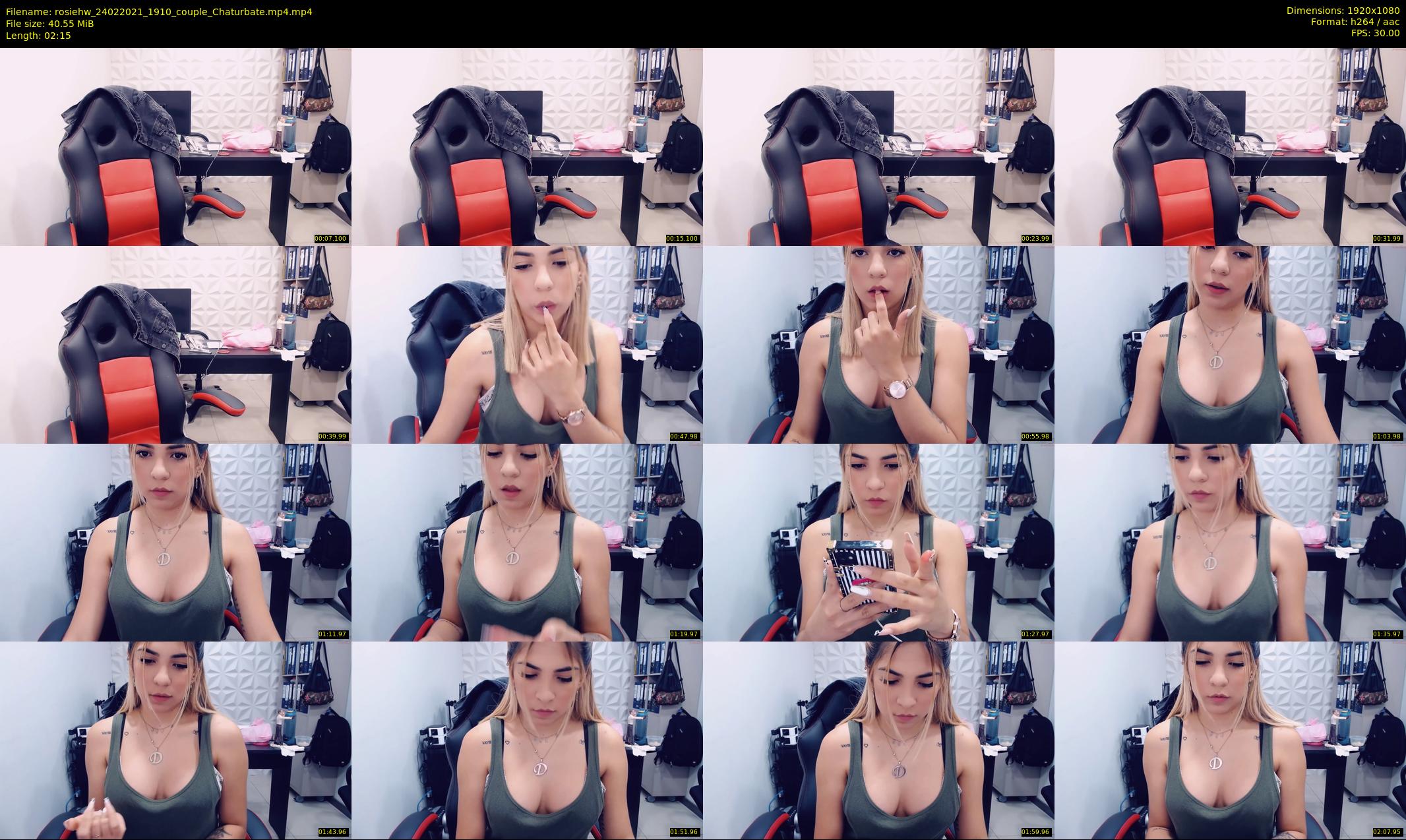 rosiehw — 3 minute Chaturbate couple cam show recording, 1080p, Feb 24, 2021