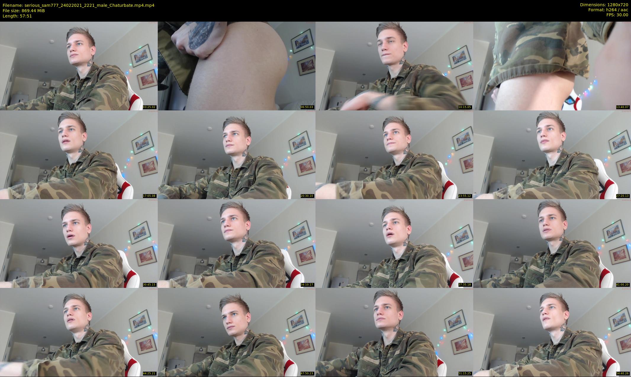 serious_sam777 — 58 minute Chaturbate male cam show recording, 720p, Feb 24, 2021