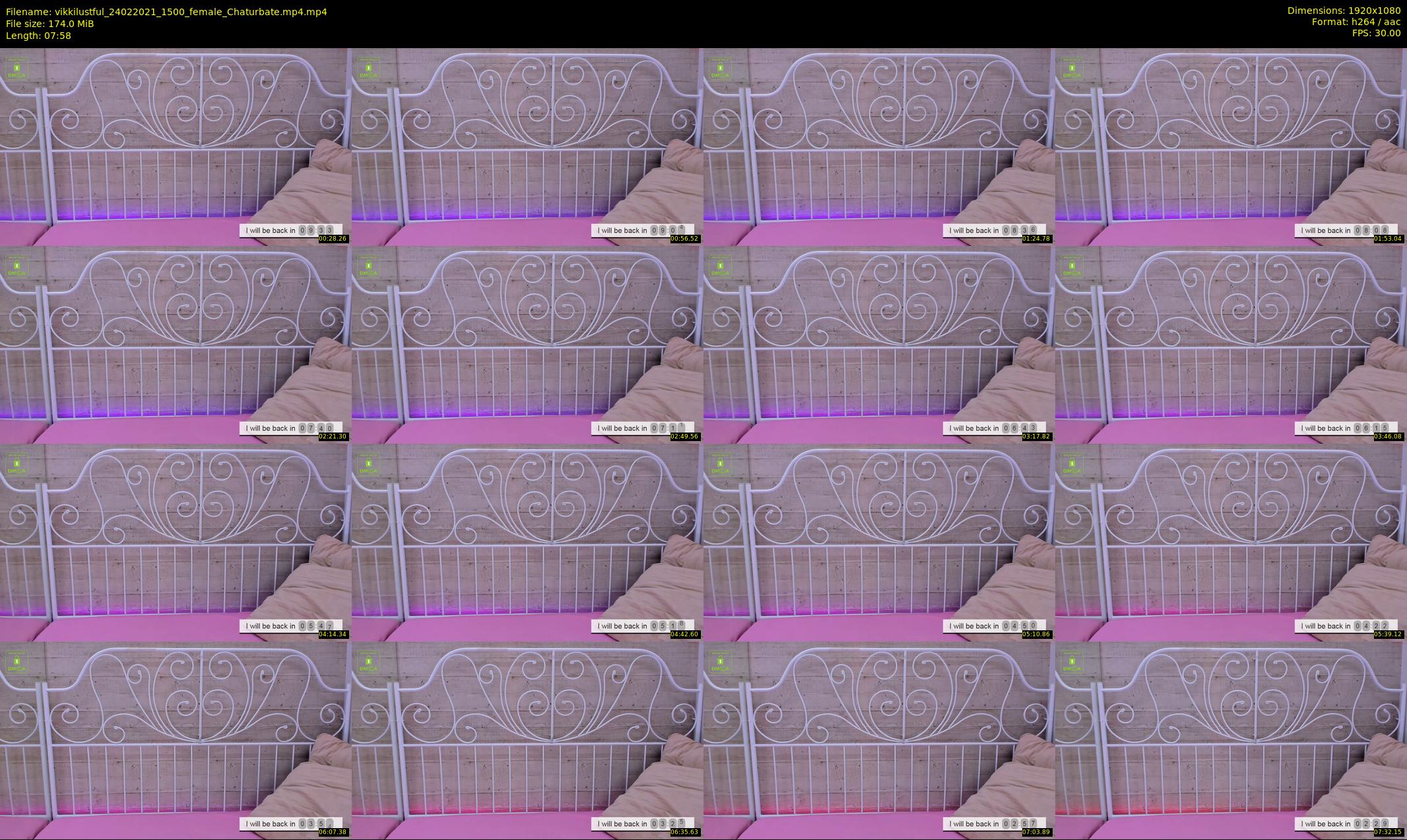 vikkilustful — 8 minute Chaturbate female cam show recording, 1080p, Feb 24, 2021