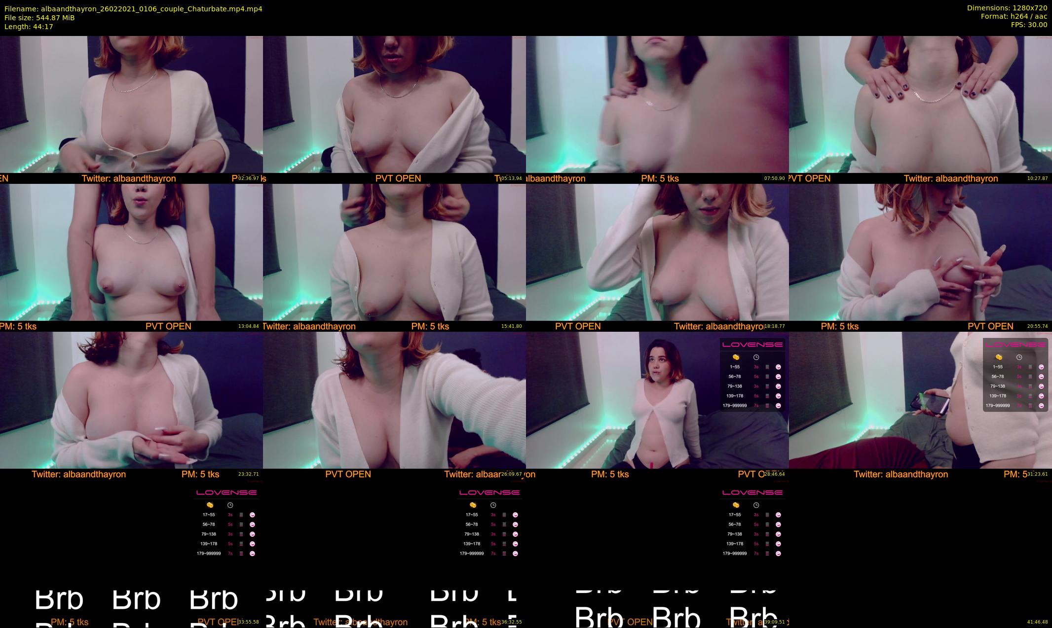 albaandthayron — 45 minute Chaturbate couple cam show recording, 720p, Feb 26, 2021