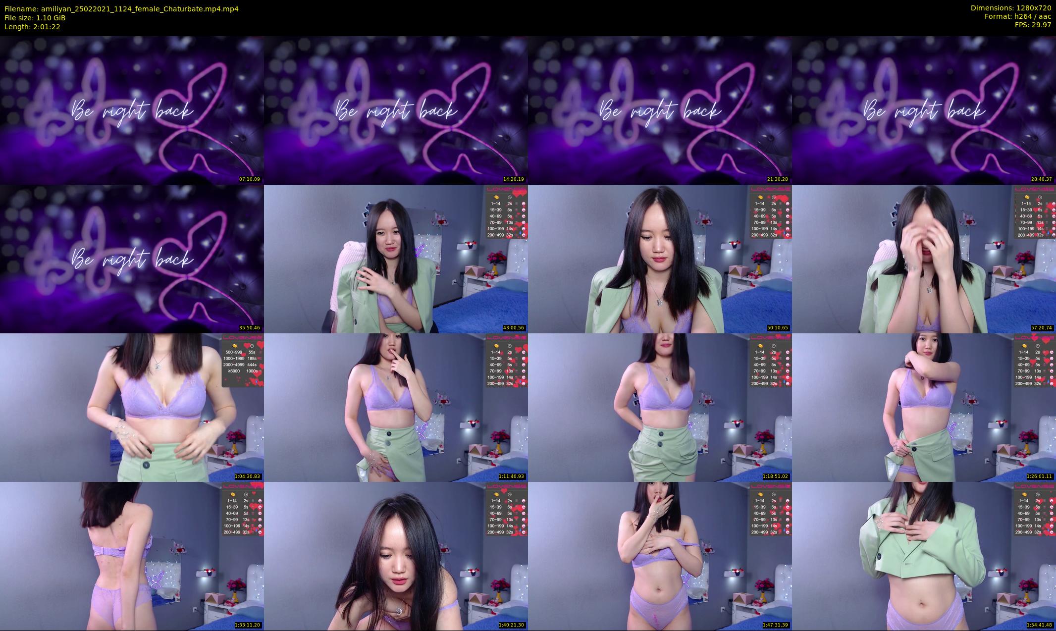 amiliyan — 122 minute Chaturbate female cam show recording, 720p, Feb 25, 2021