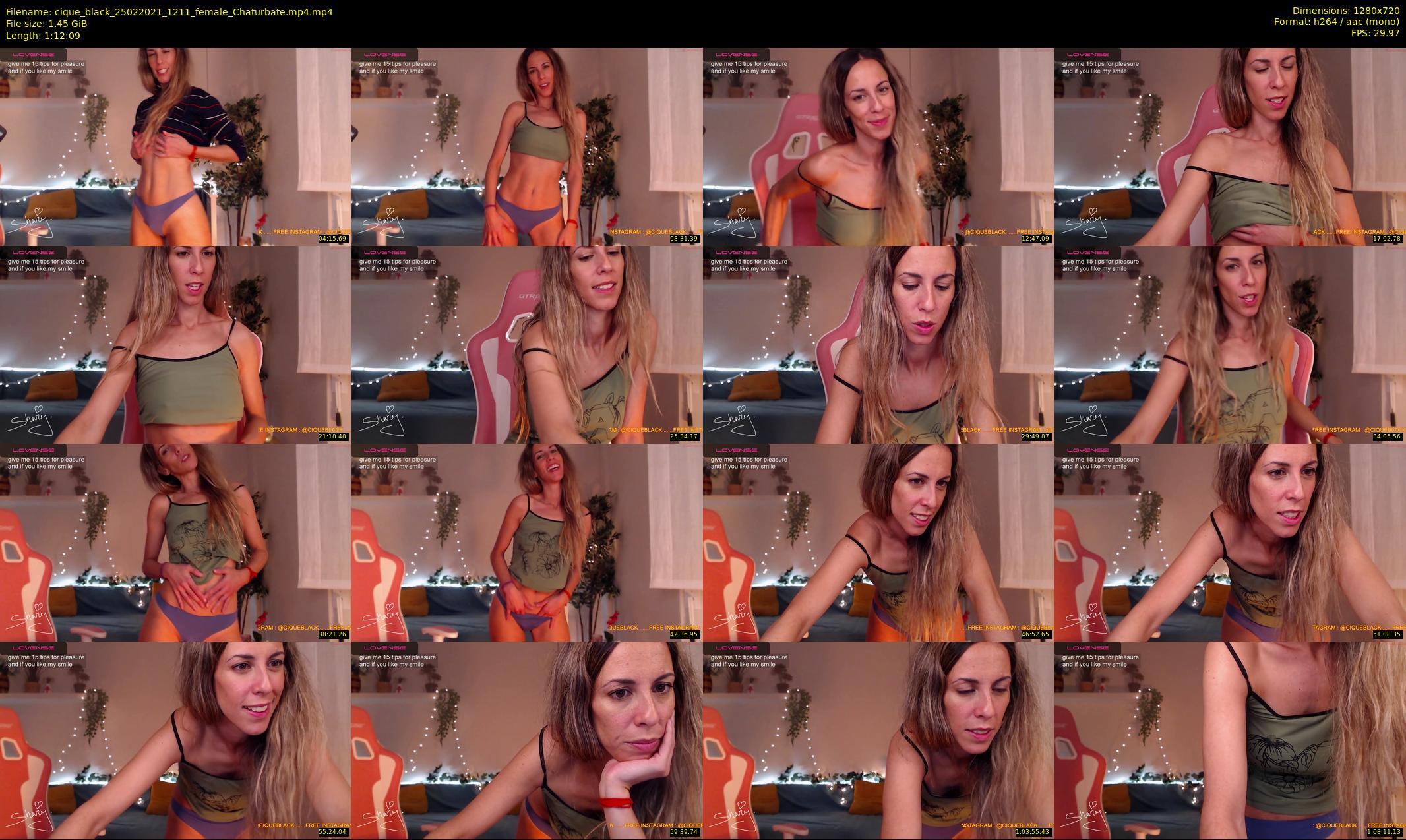 cique_black — 73 minute Chaturbate female cam show recording, 720p, Feb 25, 2021