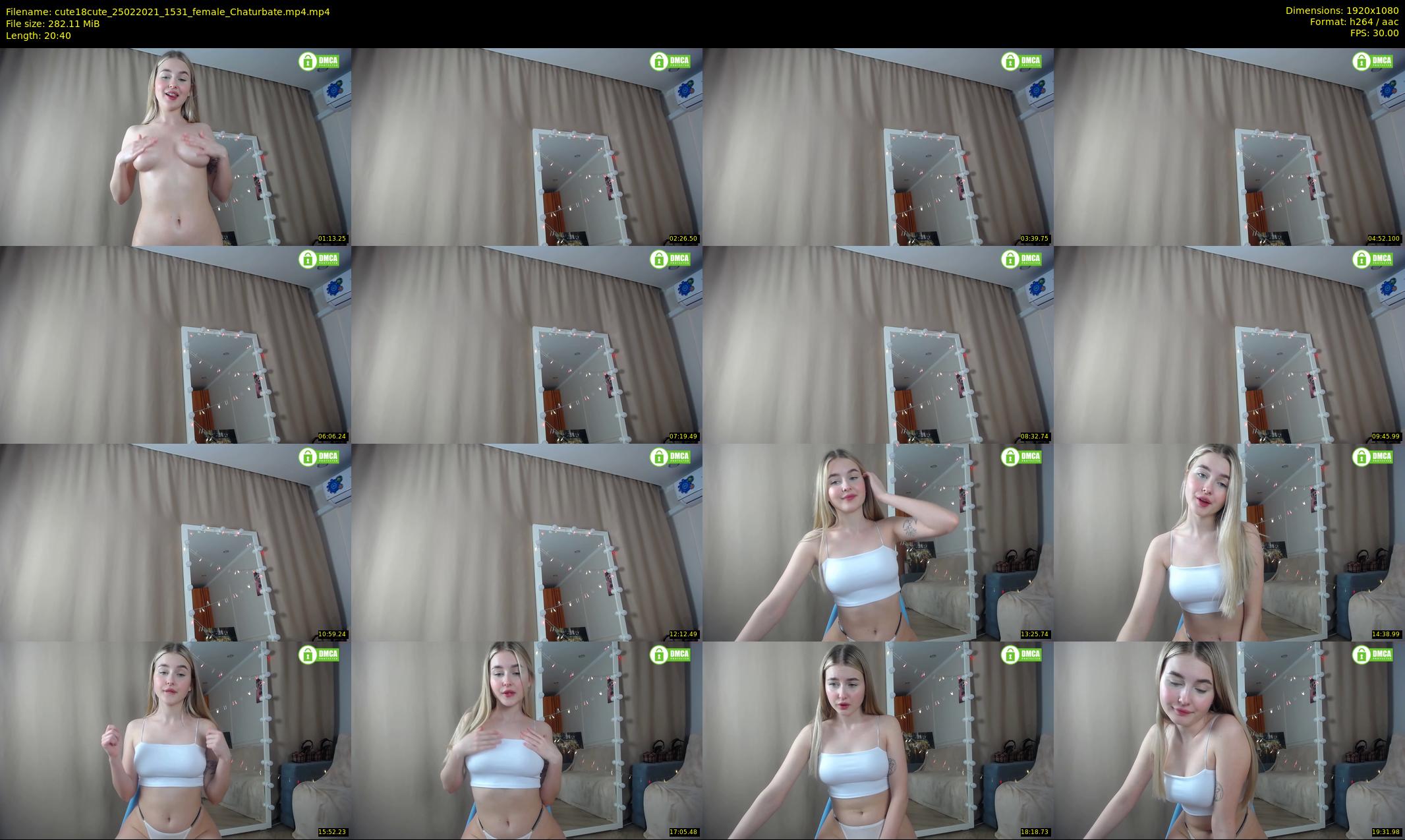 cute18cute — 21 minute Chaturbate female cam show recording, 1080p, Feb 25, 2021