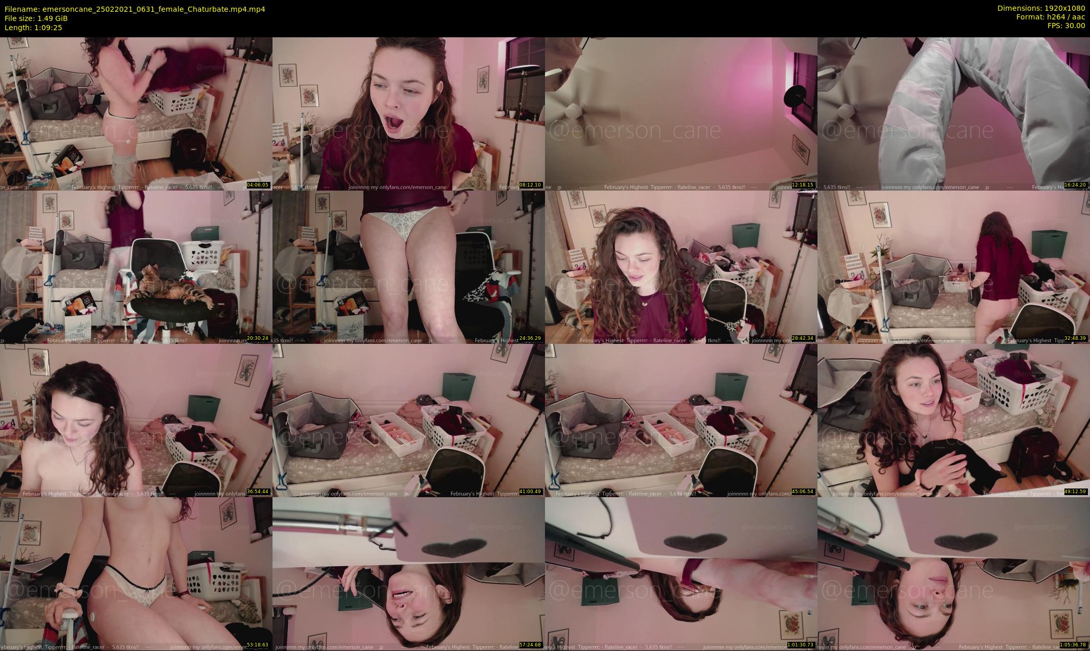 emersoncane — 70 minute Chaturbate female cam show recording, 1080p, Feb 25, 2021