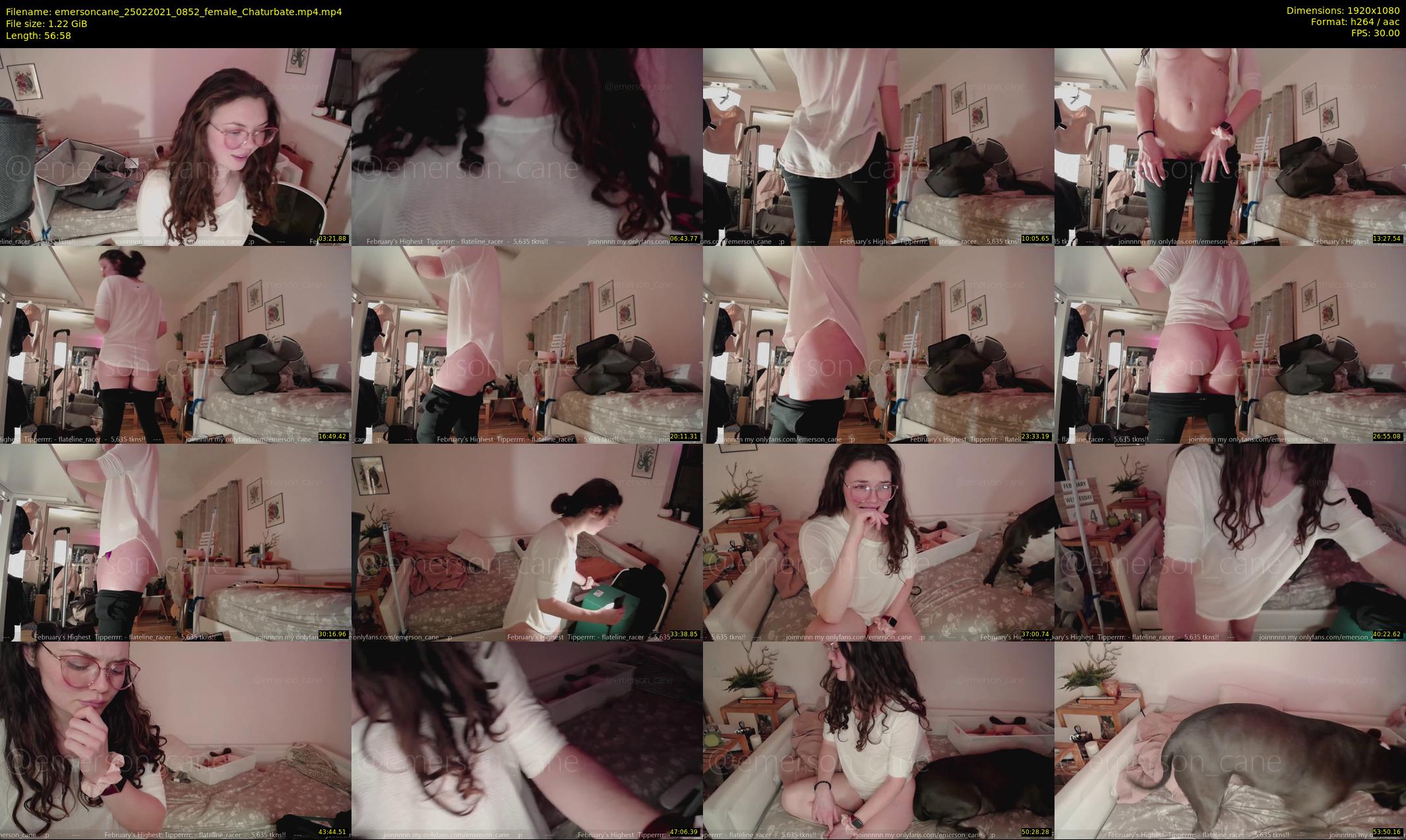 emersoncane — 57 minute Chaturbate female cam show recording, 1080p, Feb 25, 2021