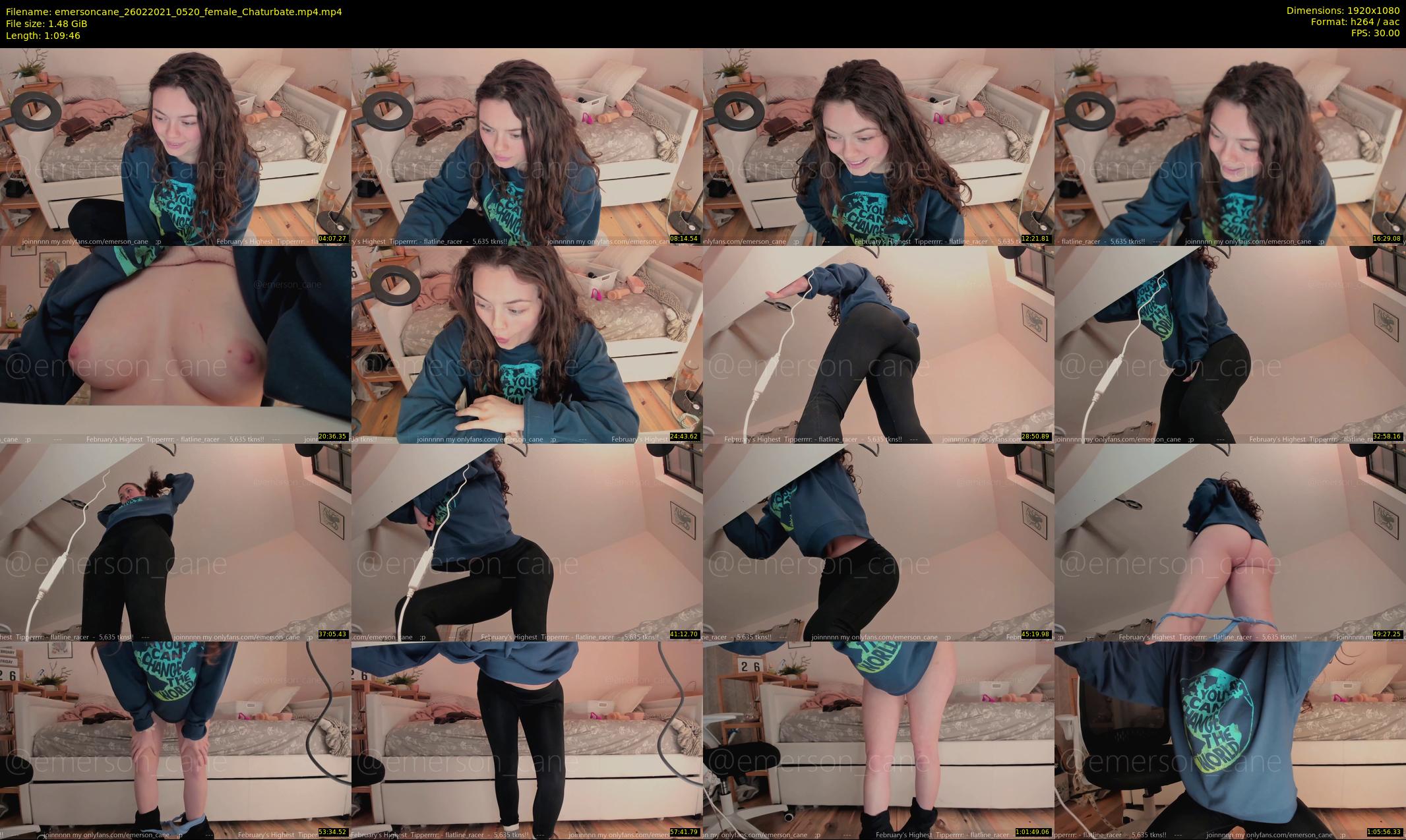 emersoncane — 70 minute Chaturbate female cam show recording, 1080p, Feb 26, 2021