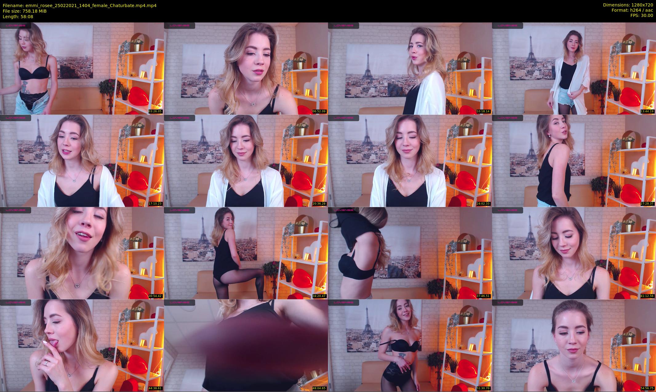 emmi_rosee — 59 minute Chaturbate female cam show recording, 720p, Feb 25, 2021