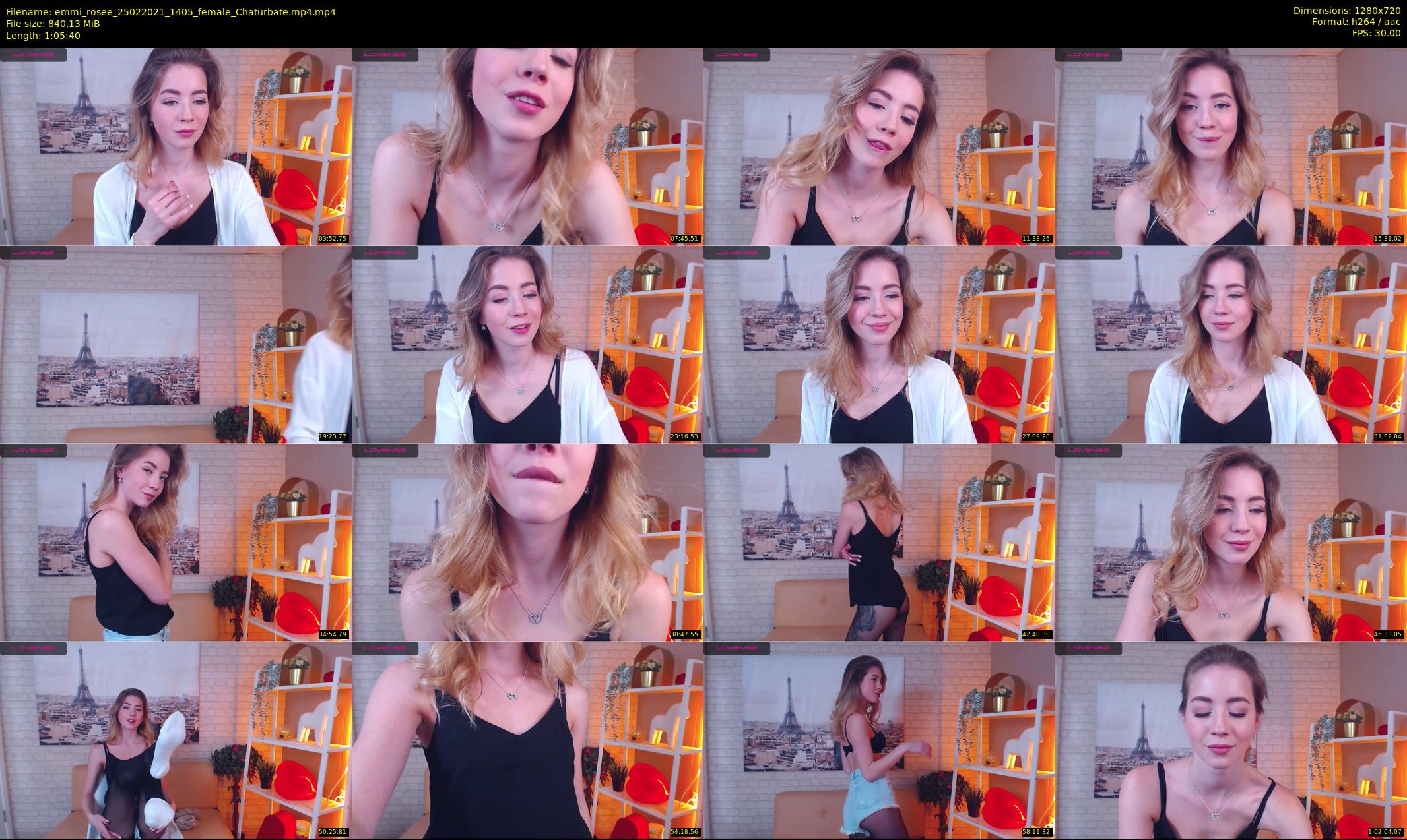 emmi_rosee — 66 minute Chaturbate female cam show recording, 720p, Feb 25, 2021