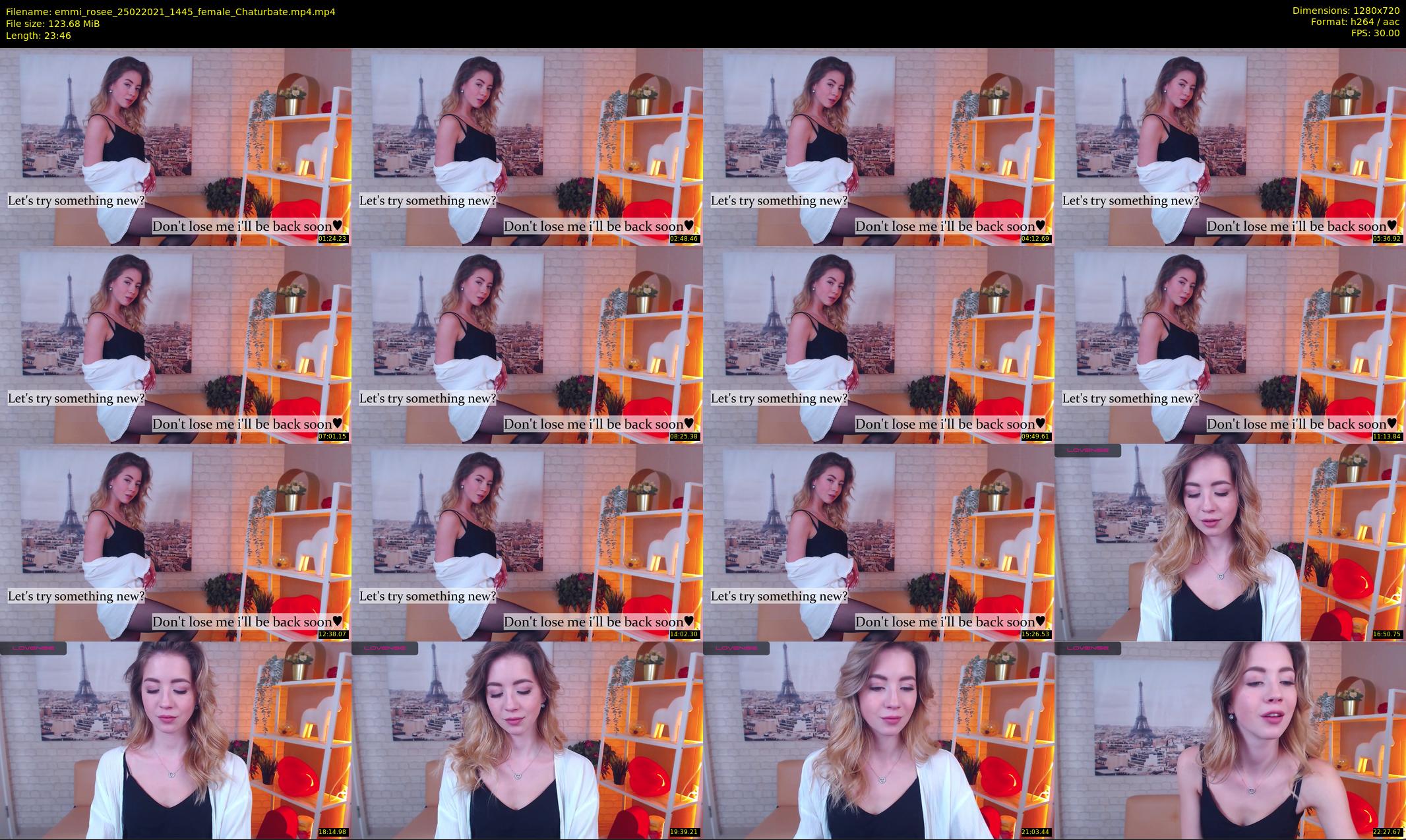emmi_rosee — 24 minute Chaturbate female cam show recording, 720p, Feb 25, 2021