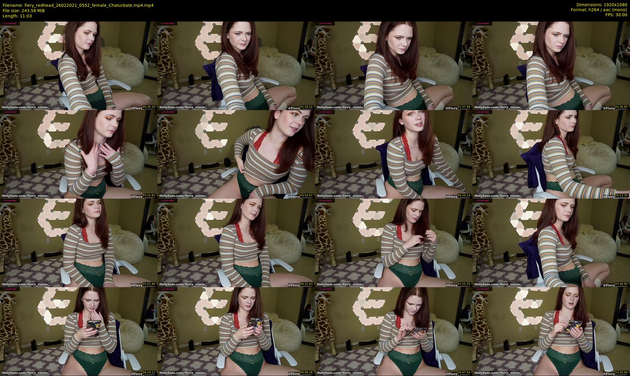 fiery_redhead — 12 minute Chaturbate female cam show recording, 1080p, Feb 26, 2021