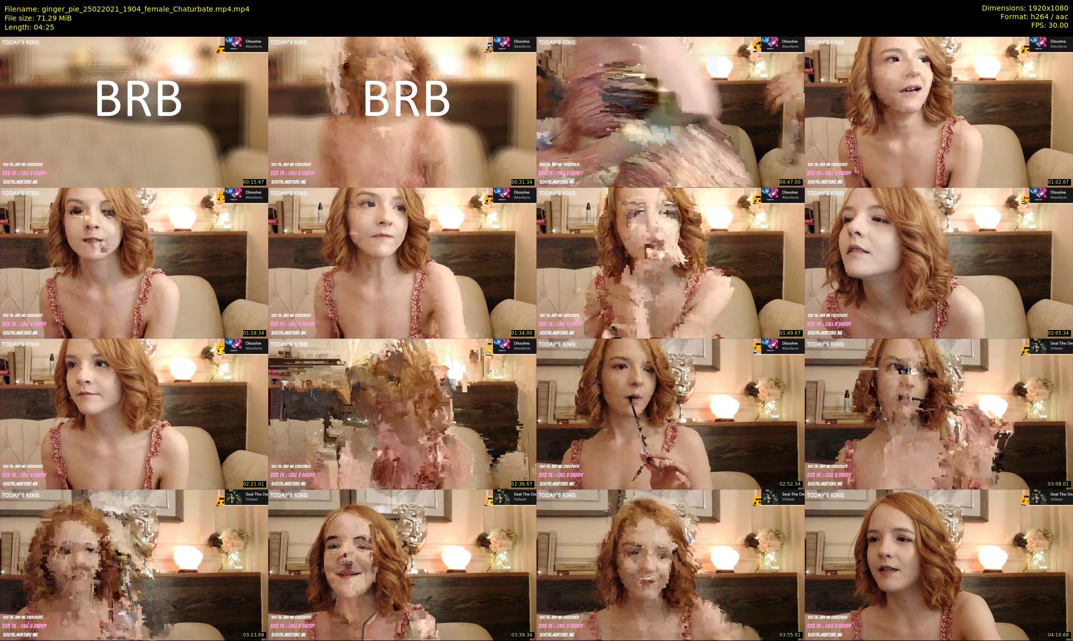 ginger_pie — 5 minute Chaturbate female cam show recording, 1080p, Feb 25, 2021