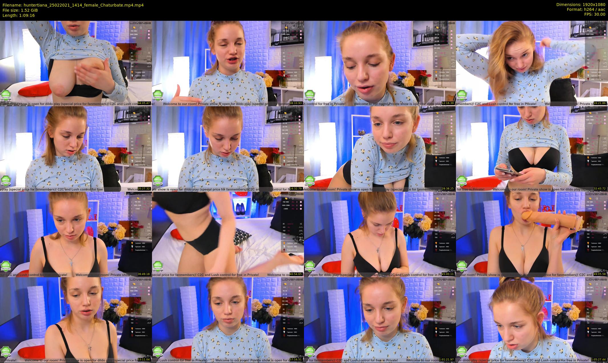 huntertiana — 70 minute Chaturbate female cam show recording, 1080p, Feb 25, 2021