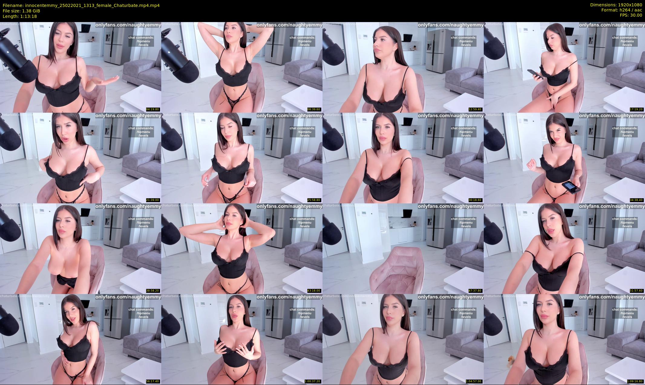 innocentemmy — 74 minute Chaturbate female cam show recording, 1080p, Feb 25, 2021