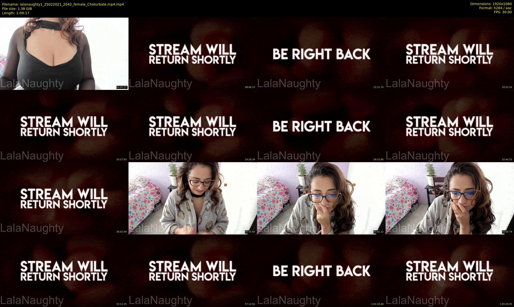 lalanaughty1 — 70 minute Chaturbate female cam show recording, 1080p, Feb 25, 2021