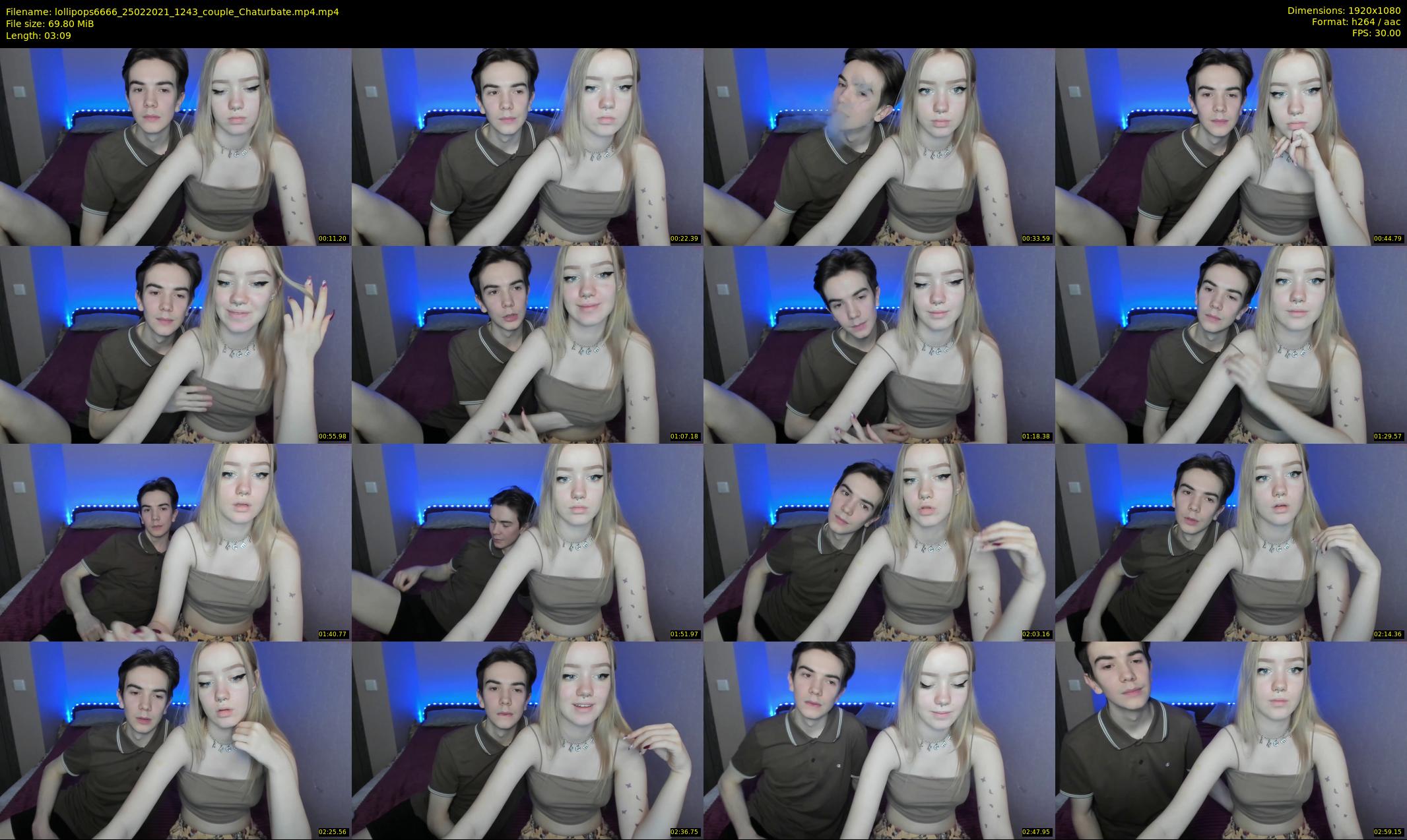 lollipops6666 — 4 minute Chaturbate couple cam show recording, 1080p, Feb 25, 2021