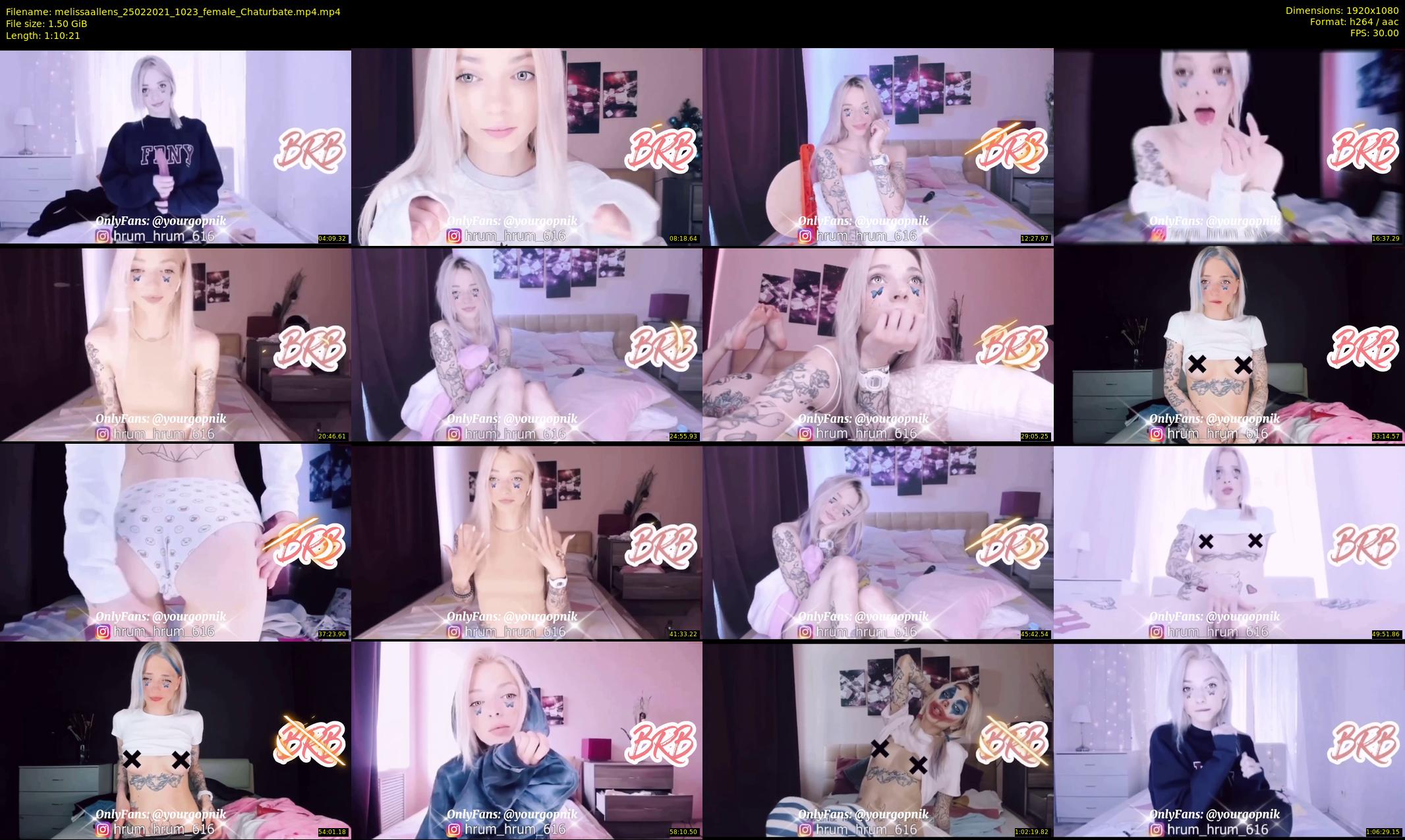 melissaallens — 71 minute Chaturbate female cam show recording, 1080p, Feb 25, 2021