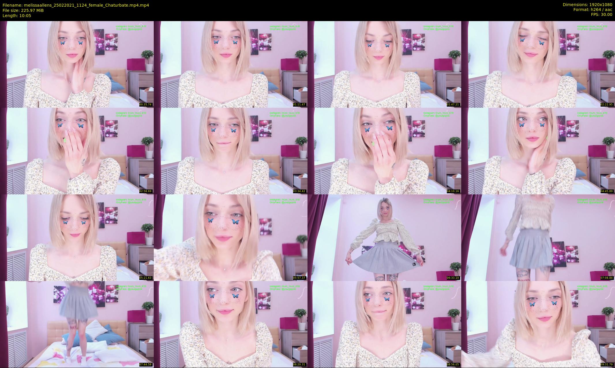 melissaallens — 11 minute Chaturbate female cam show recording, 1080p, Feb 25, 2021