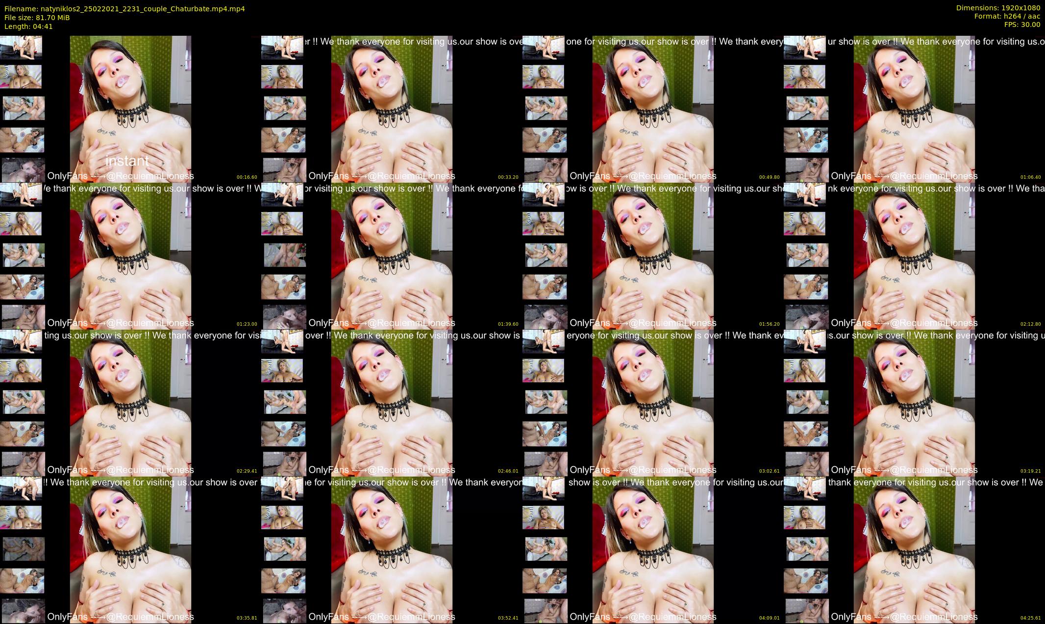 natyniklos2 — 5 minute Chaturbate couple cam show recording, 1080p, Feb 25, 2021