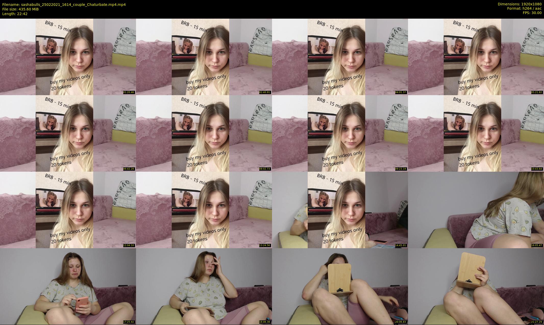 sashabulls — 23 minute Chaturbate couple cam show recording, 1080p, Feb 25, 2021