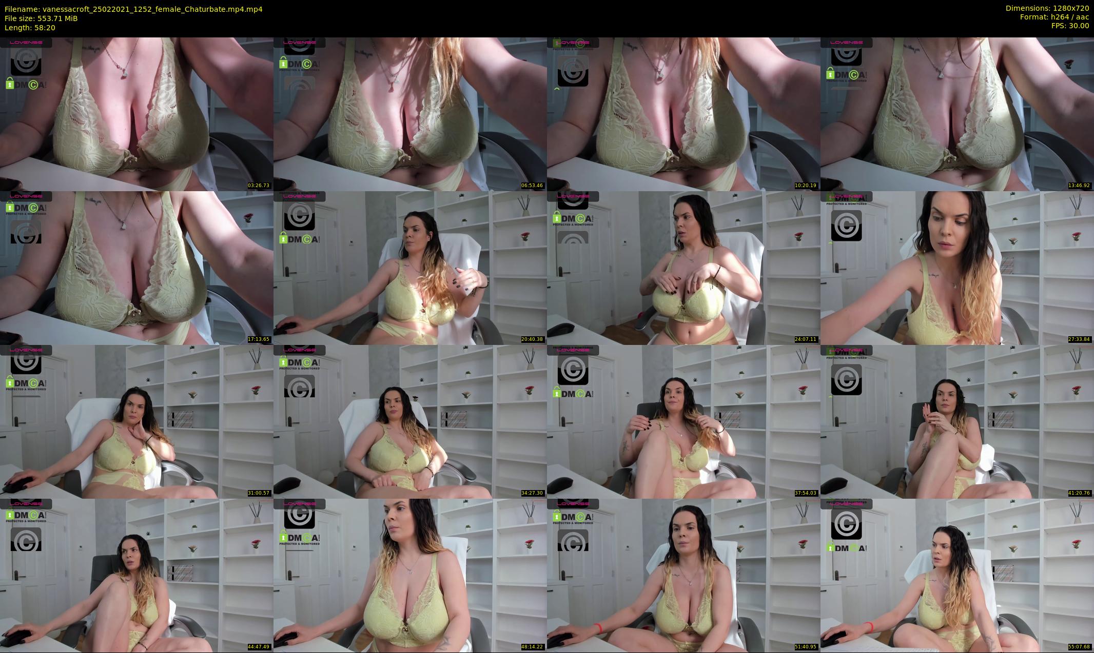 vanessacroft — 59 minute Chaturbate female cam show recording, 720p, Feb 25, 2021