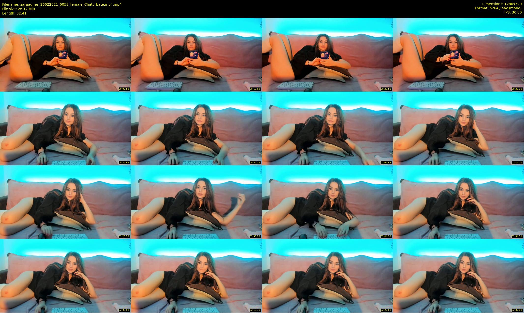 zaraagnes — 3 minute Chaturbate female cam show recording, 720p, Feb 26, 2021