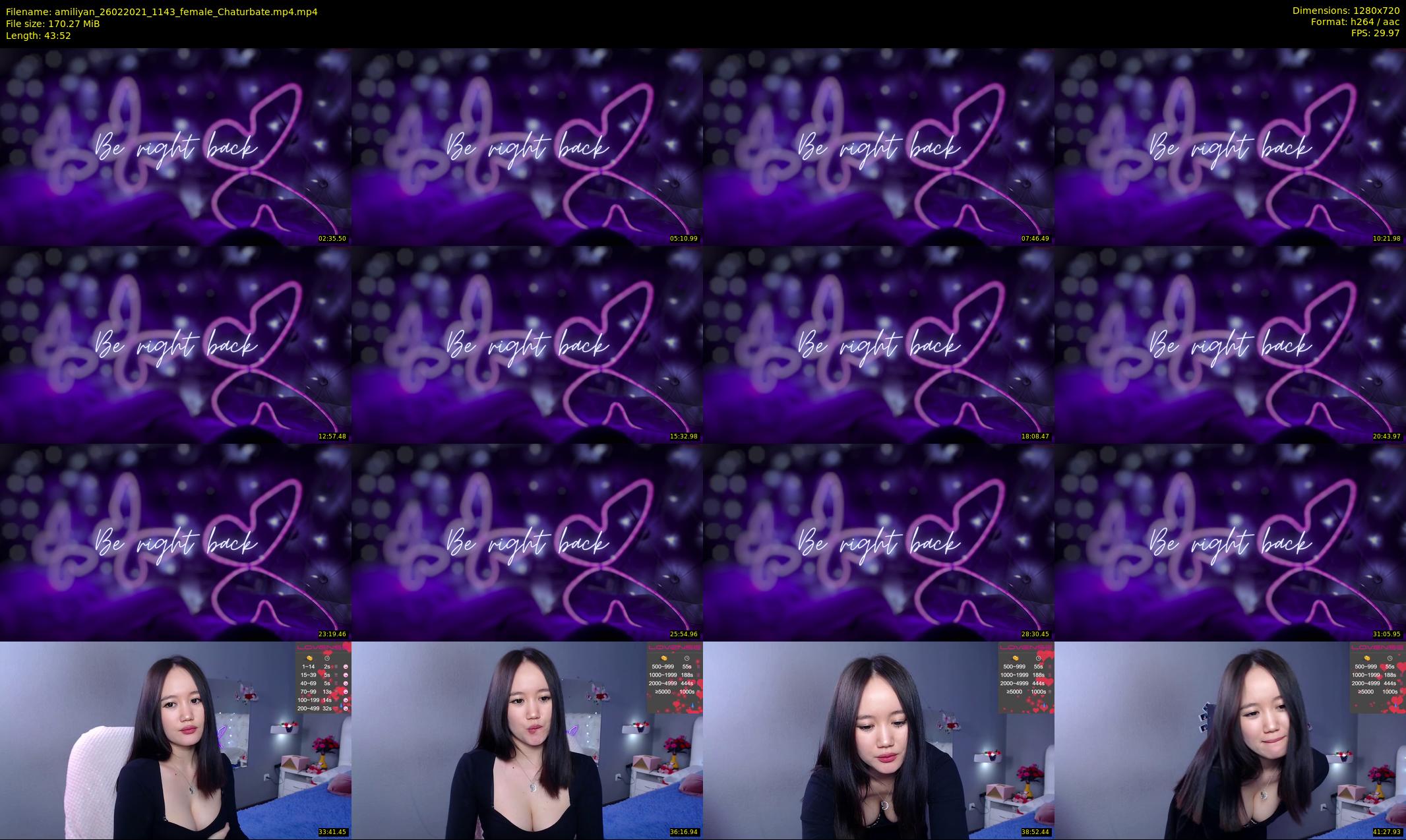 amiliyan — 44 minute Chaturbate female cam show recording, 720p, Feb 26, 2021