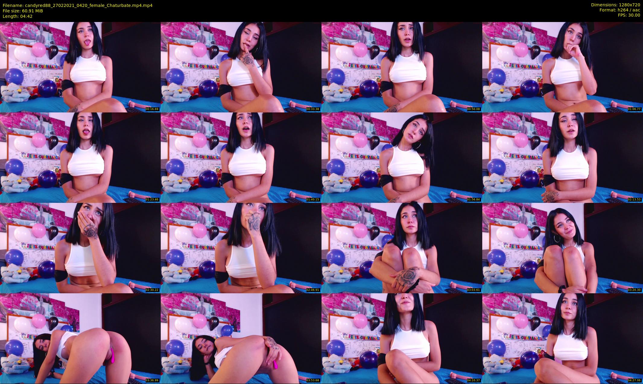candyred88 — 5 minute Chaturbate female cam show recording, 720p, Feb 27, 2021
