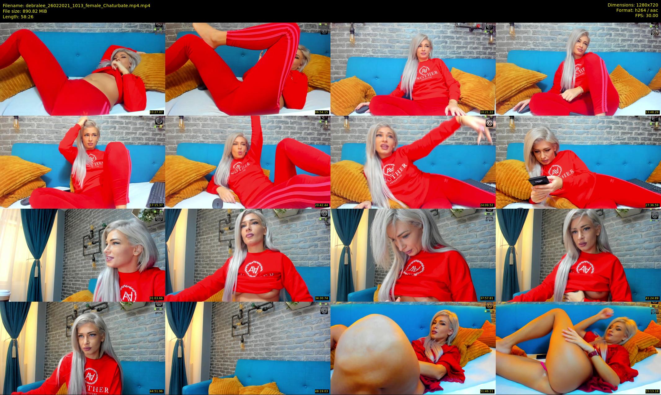 debralee — 59 minute Chaturbate female cam show recording, 720p, Feb 26, 2021